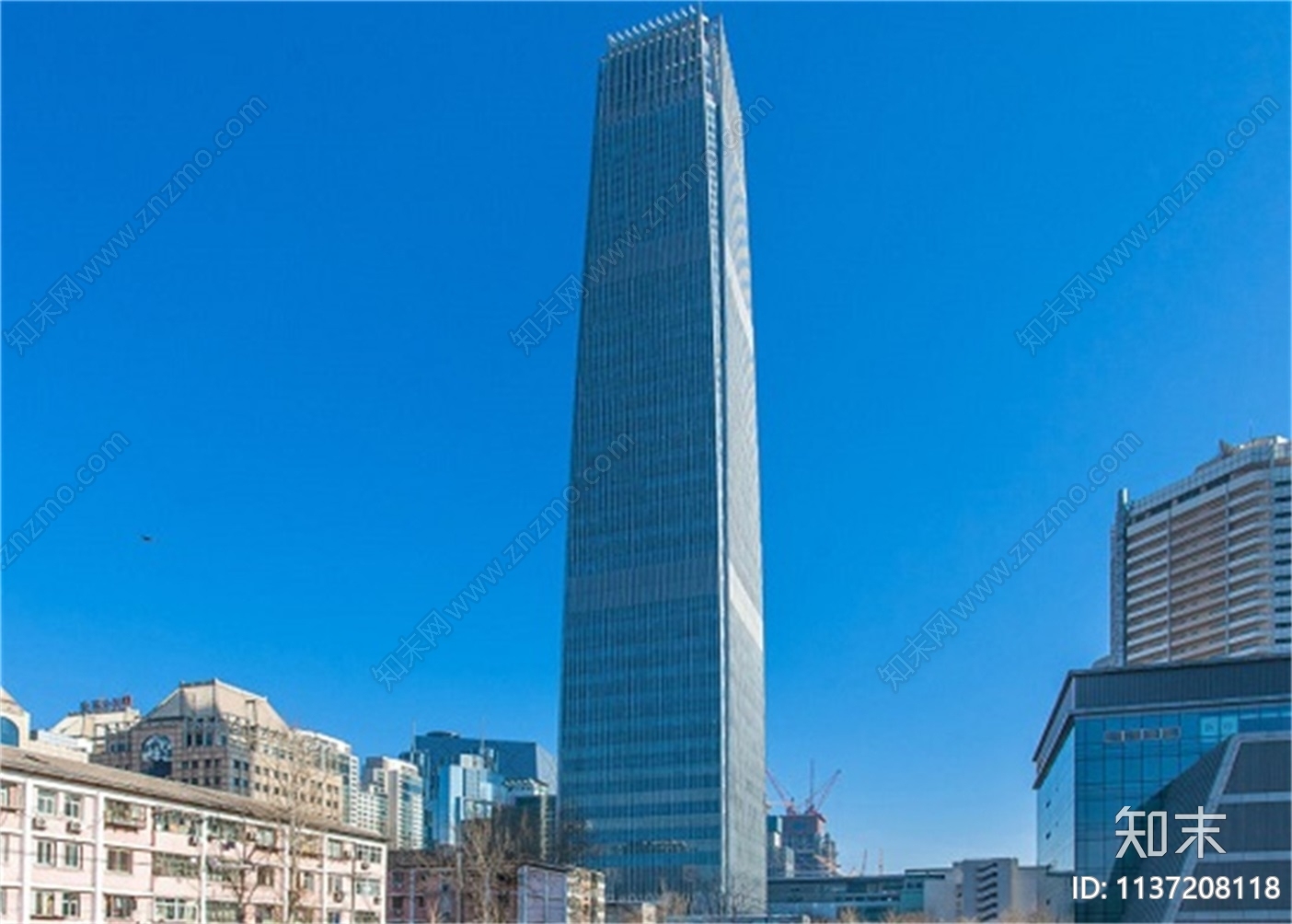 CBD北京国贸大厦74层cad施工图下载【ID:1137208118】