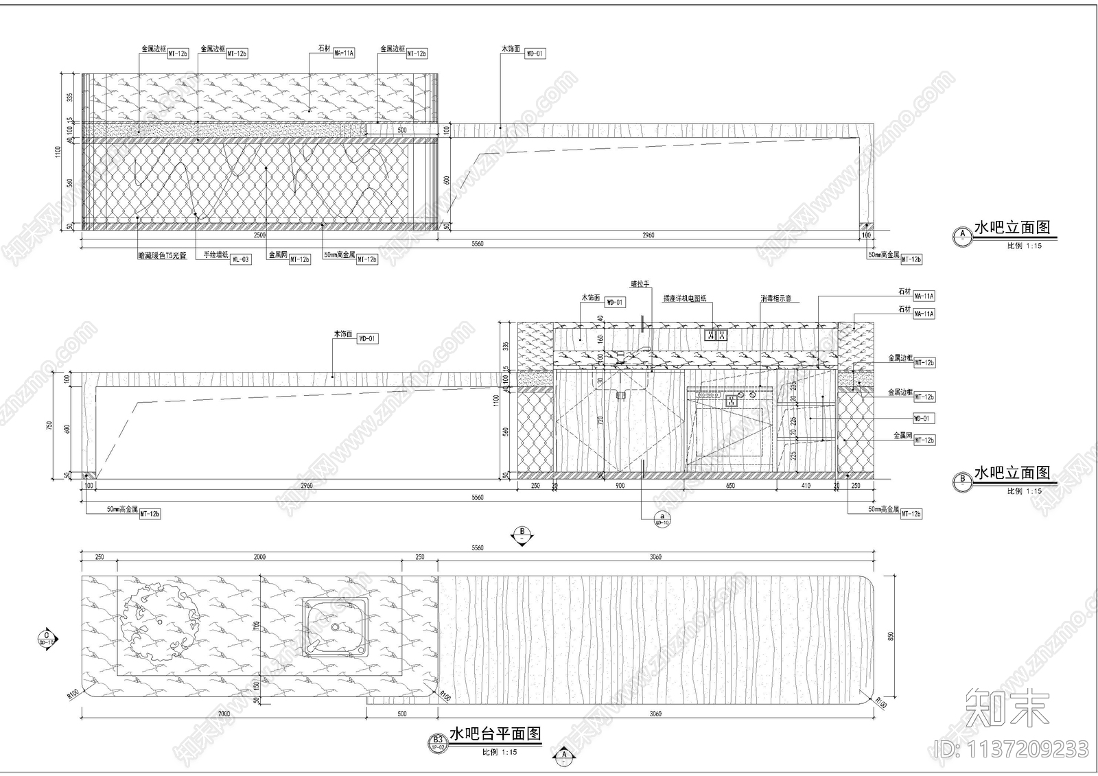 柜体固定家具大样cad施工图下载【ID:1137209233】