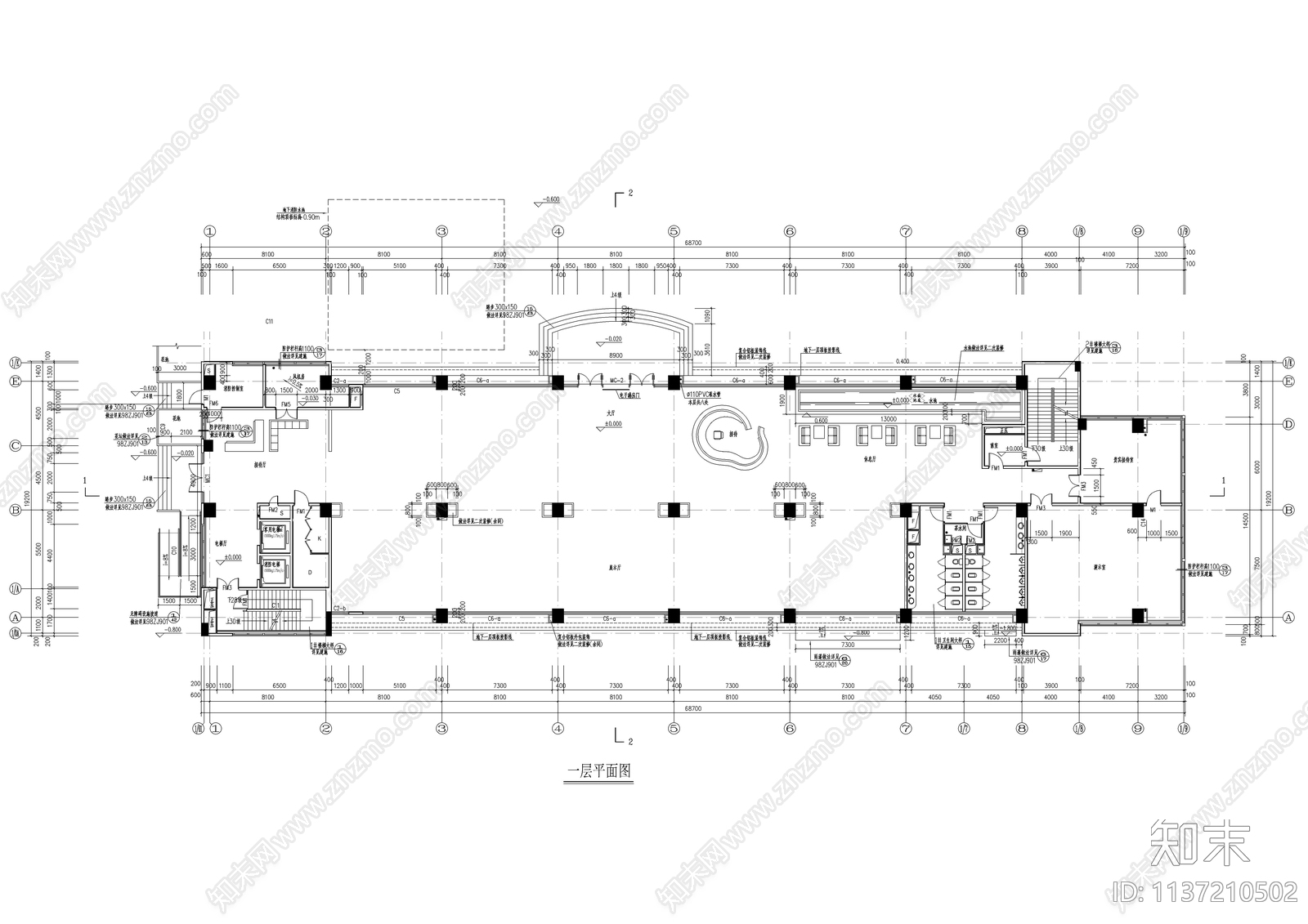 整套研发办公楼建筑图cad施工图下载【ID:1137210502】