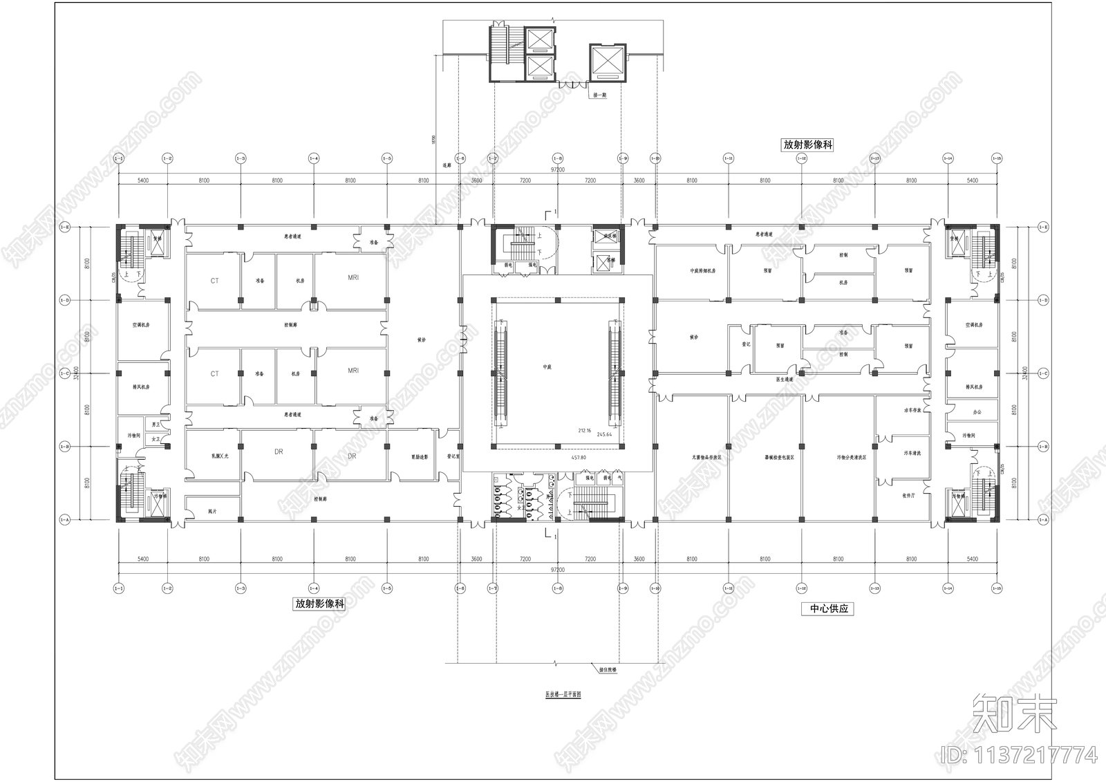 医技楼住院楼感染楼及总图cad施工图下载【ID:1137217774】