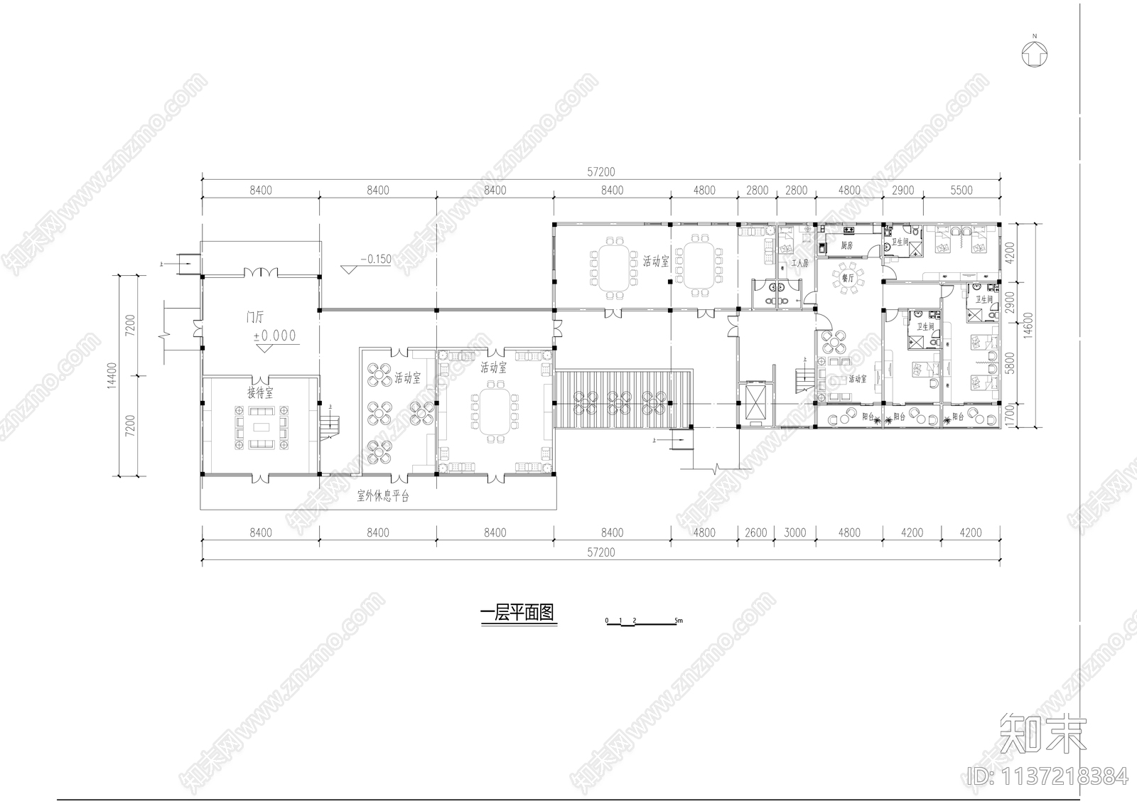 老年公寓总图平立剖全套施工图下载【ID:1137218384】