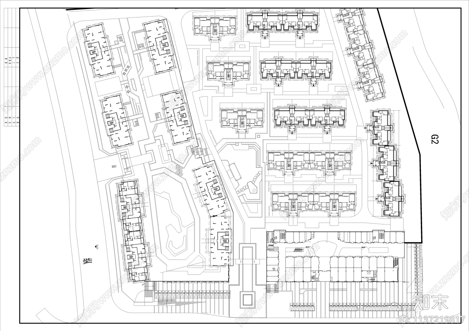 人才公寓住宅大区全套景观cad施工图下载【ID:1137219817】