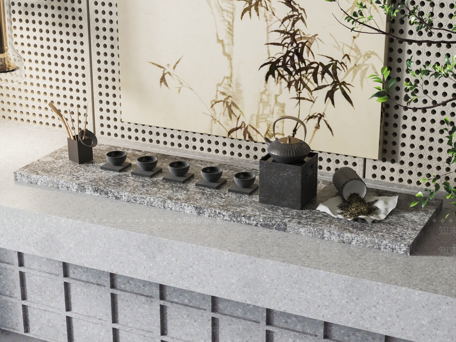 茶具SU模型下载【ID:1137222612】