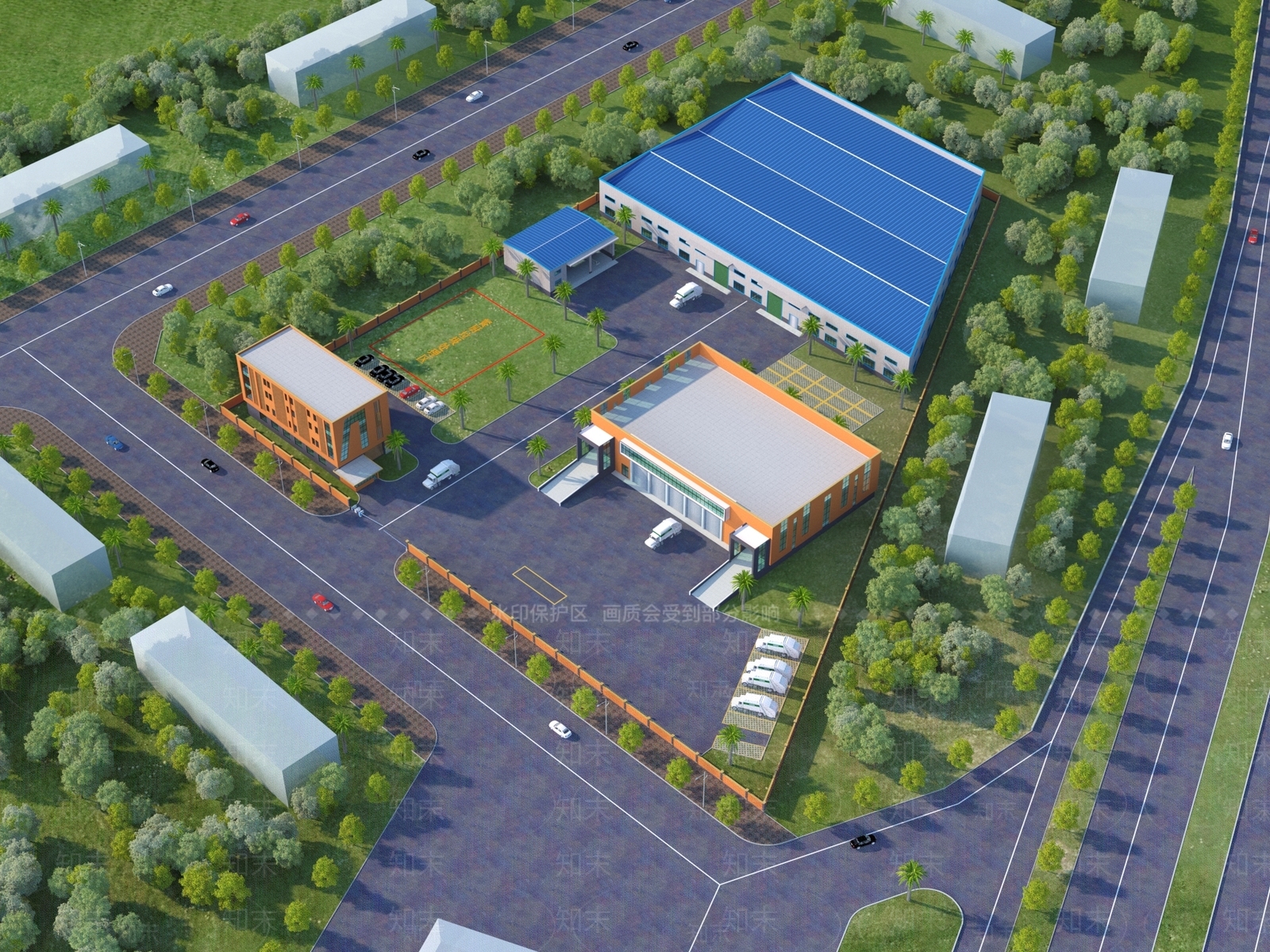 现代工业厂房3D模型下载【ID:1137223962】