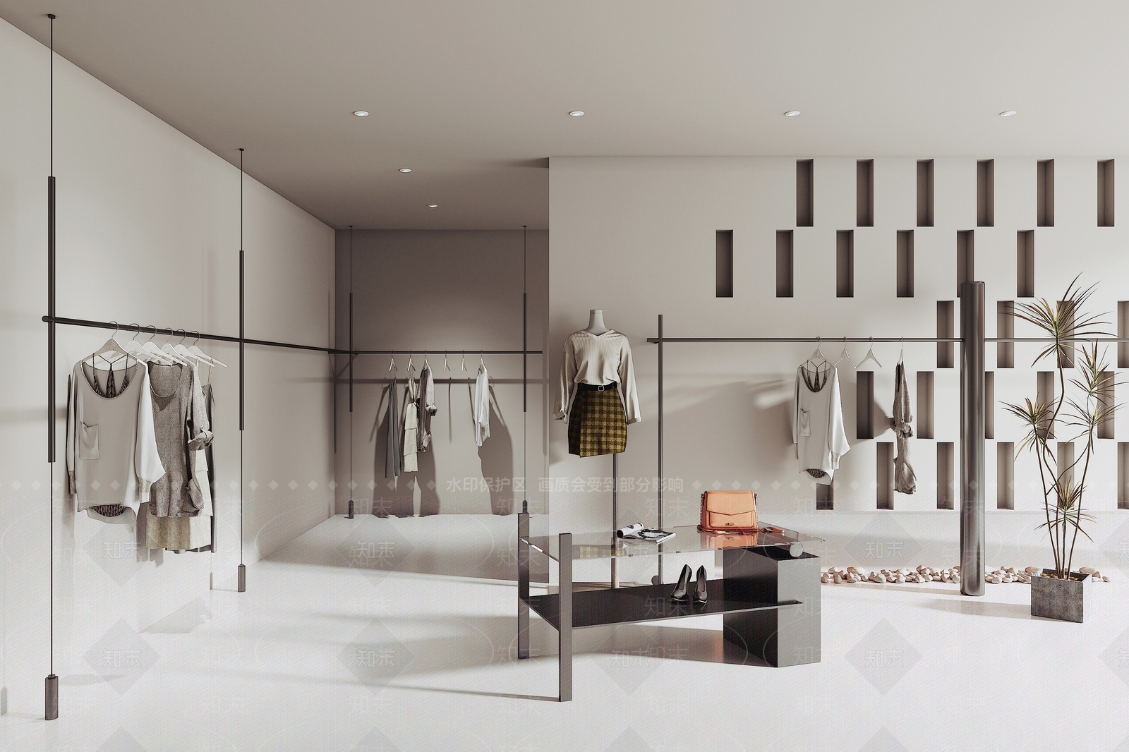 现代服装店女装店SU模型下载【ID:1137225419】