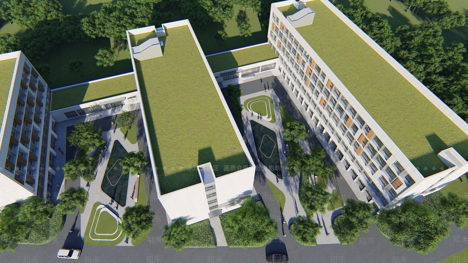 现代校园景观SU模型下载【ID:1137226490】
