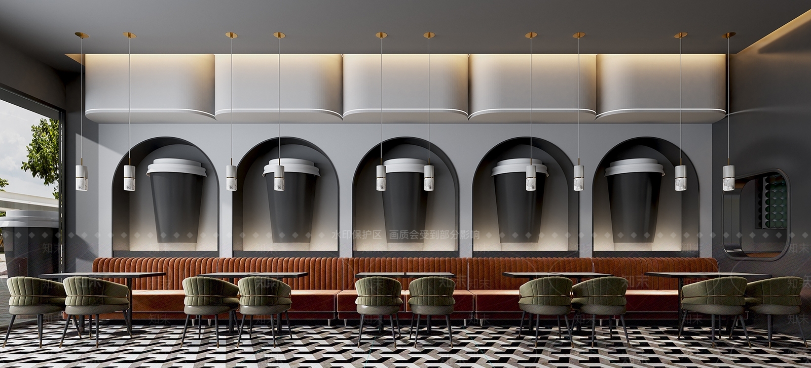 现代奶茶店3D模型下载【ID:1137227170】