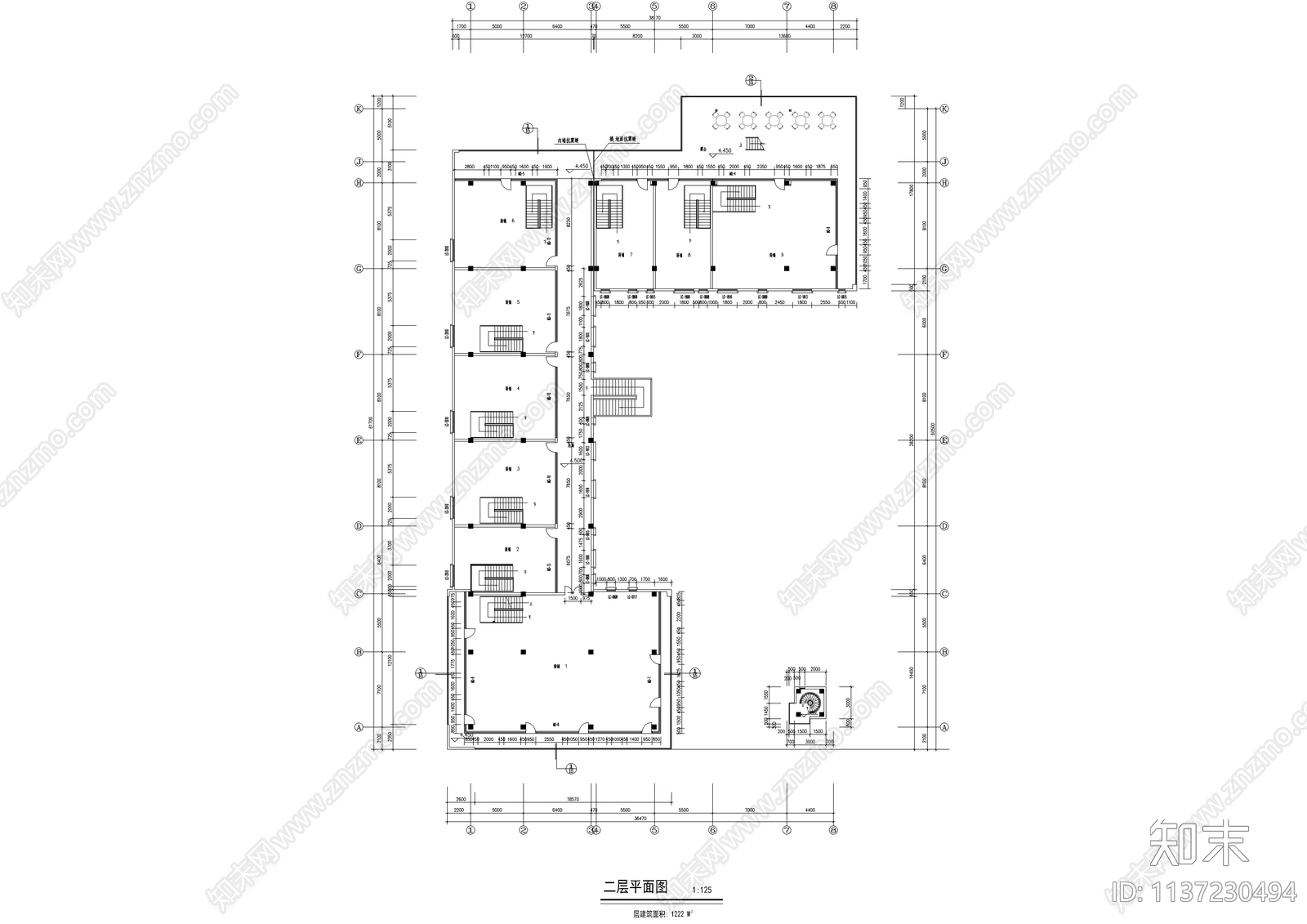 现代商业综合体全套建筑cad施工图下载【ID:1137230494】