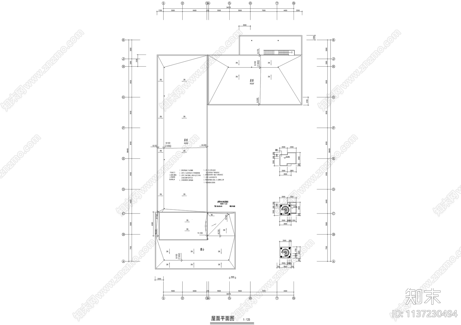 现代商业综合体全套建筑cad施工图下载【ID:1137230494】