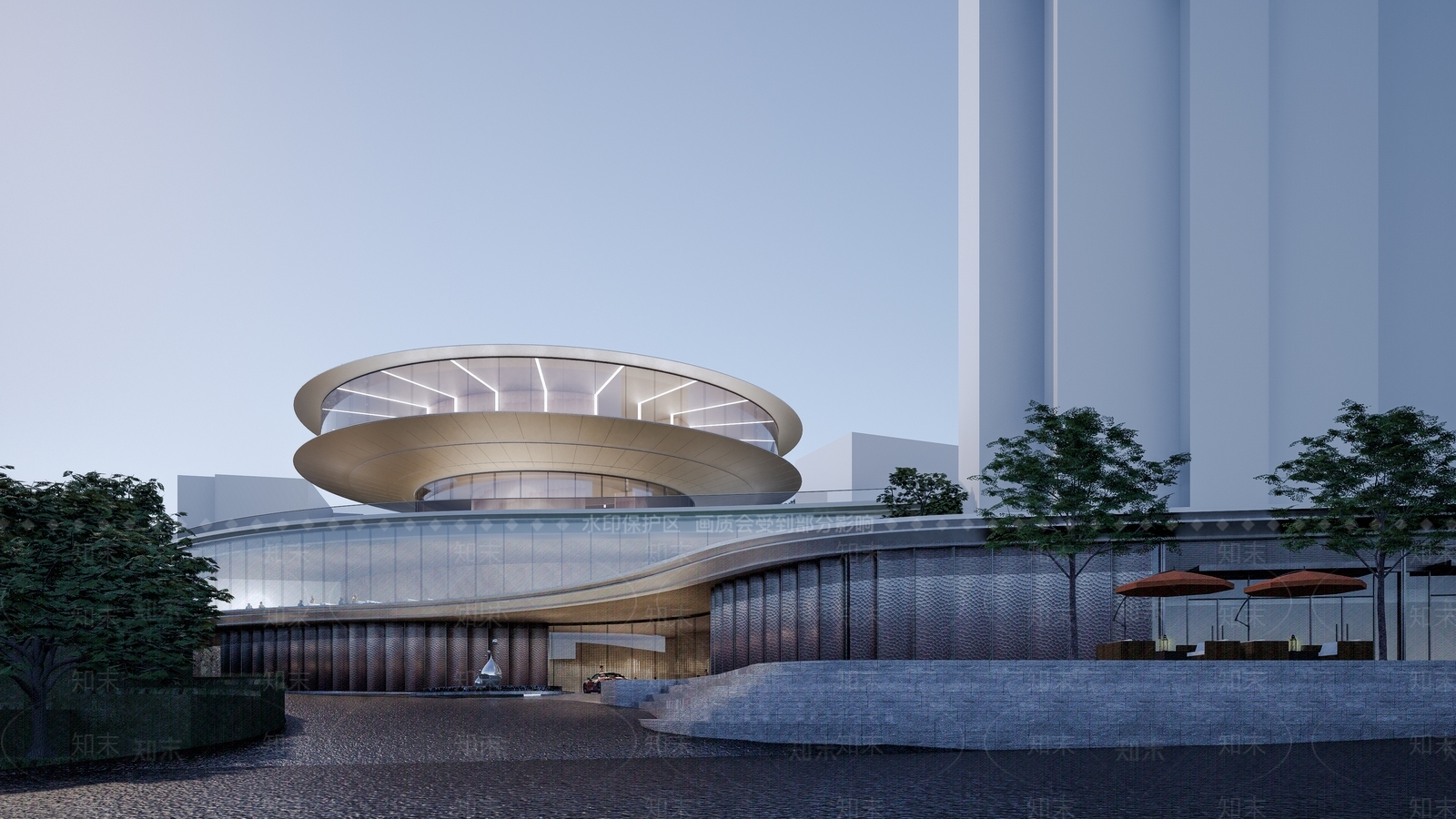 售楼处建筑SU模型精品下载_SketchUp模型_知末网