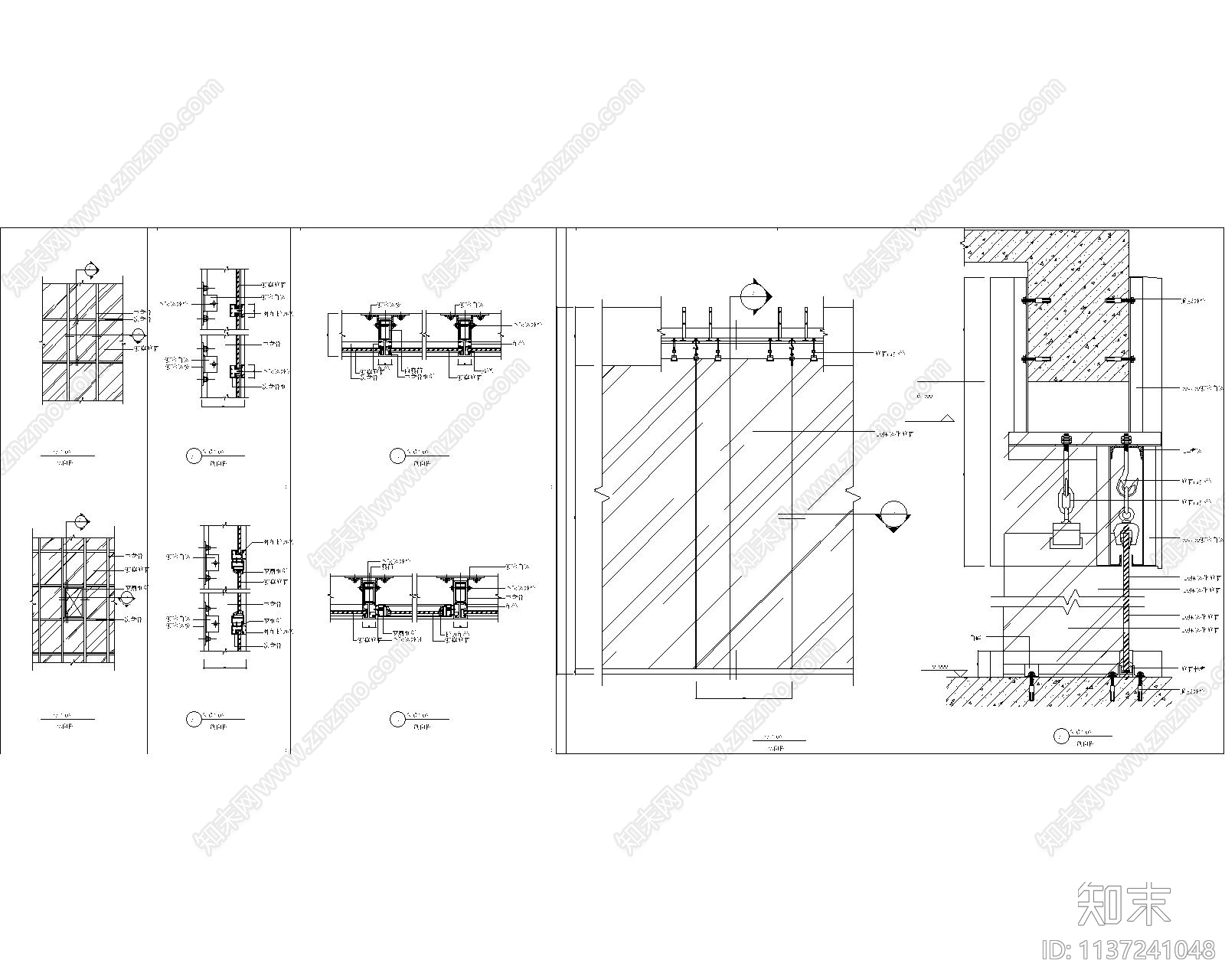 玻璃幕墙及石材干挂节点施工图下载【ID:1137241048】