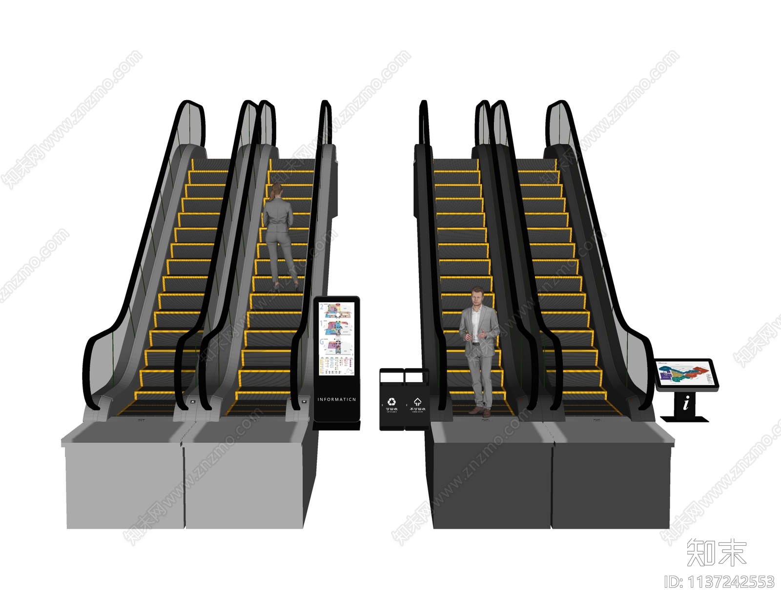 现代扶梯SU模型下载【ID:1137242553】