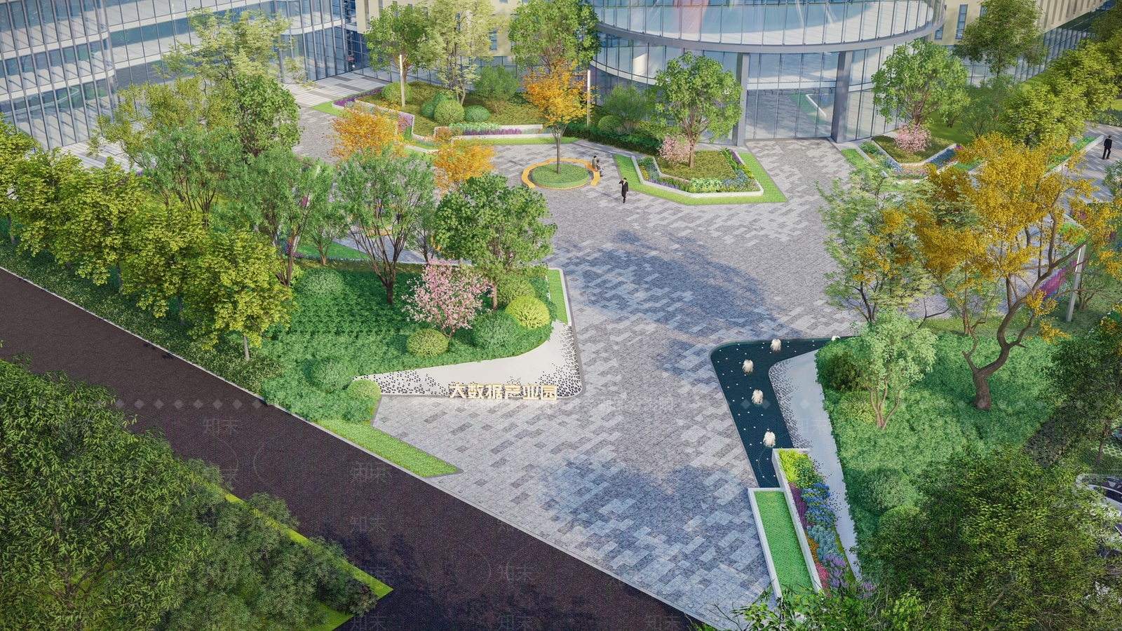 现代办公景观SU模型下载【ID:1137243261】