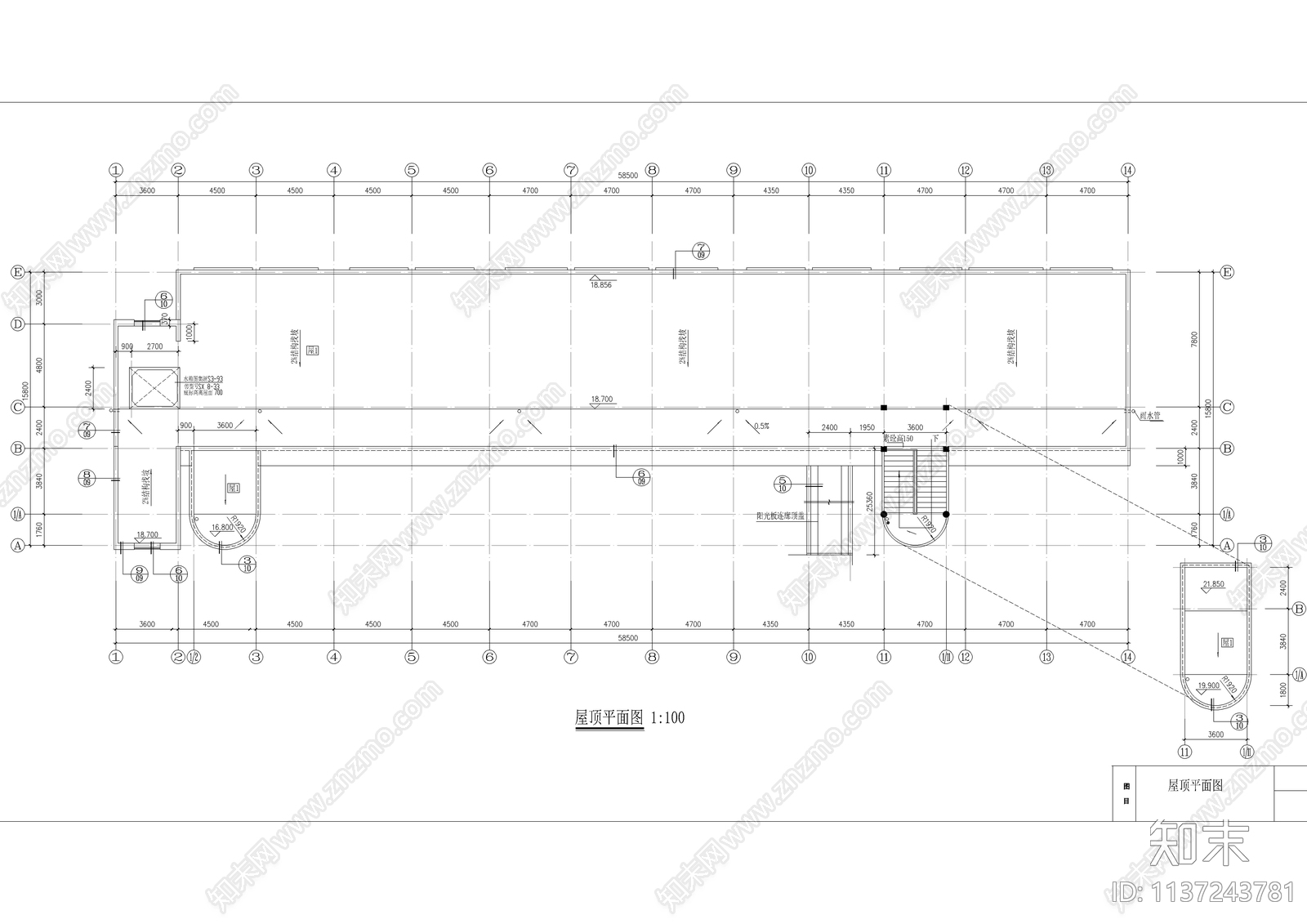 五层中学教学实验楼建筑施工图下载【ID:1137243781】