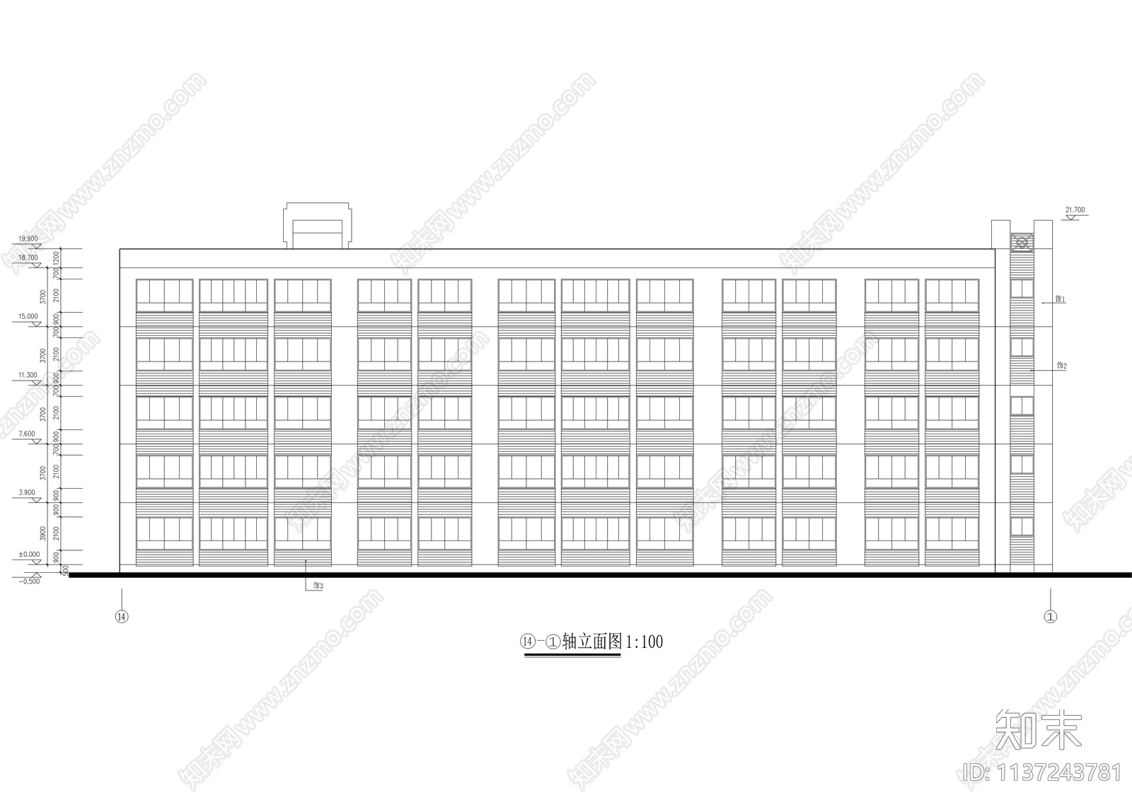 五层中学教学实验楼建筑施工图下载【ID:1137243781】