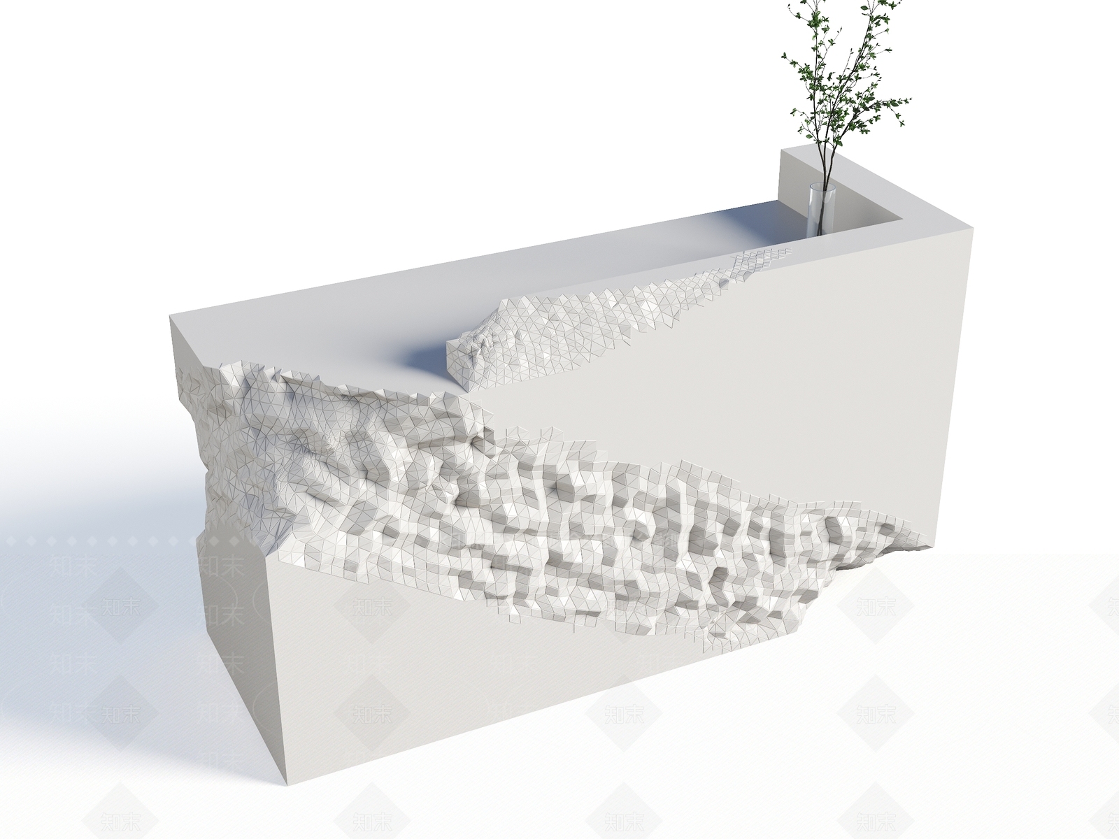 现代异形接待台3D模型下载【ID:1137243607】