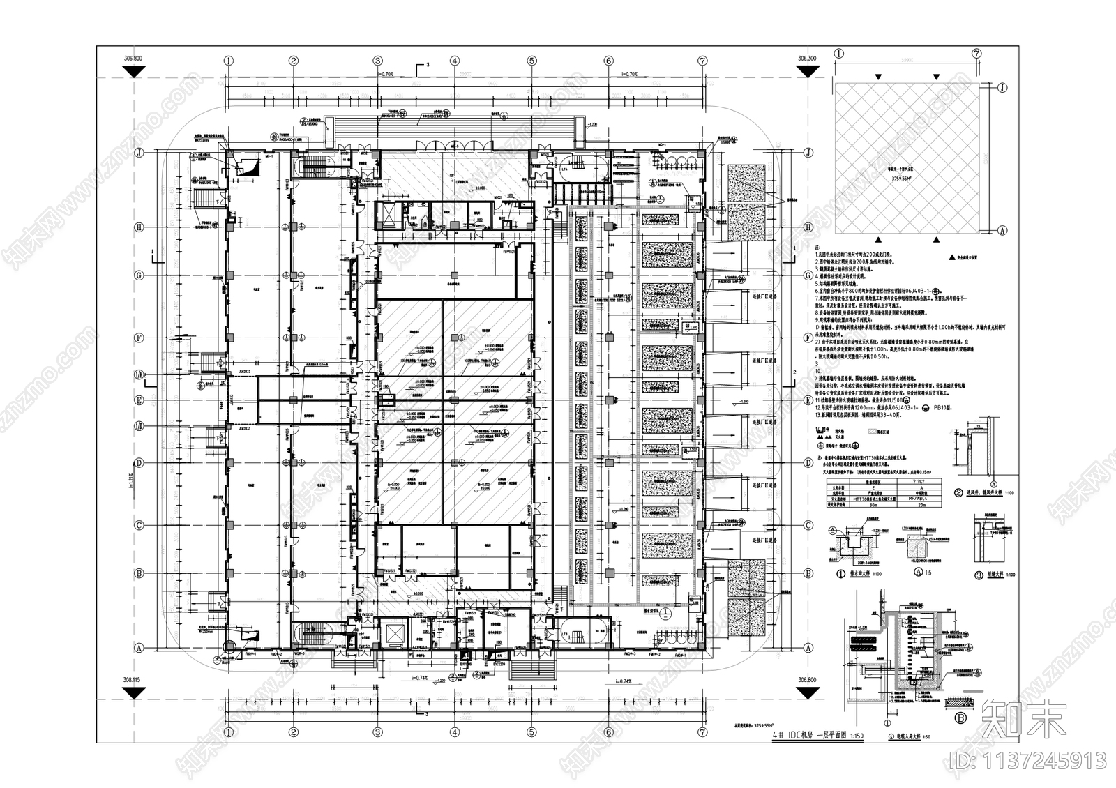中国联通分公司建筑cad施工图下载【ID:1137245913】