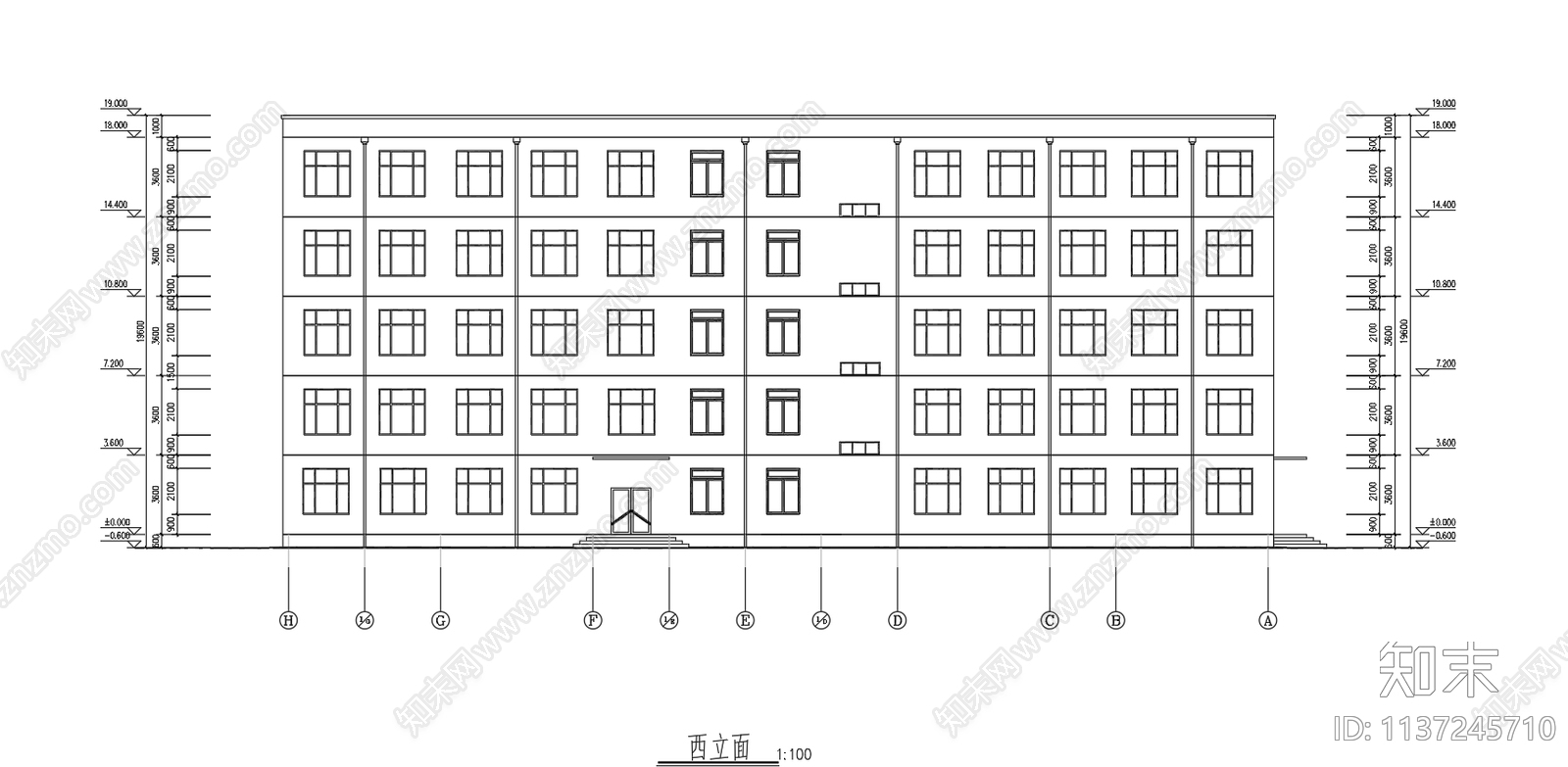 某社区图书馆建筑cad施工图下载【ID:1137245710】