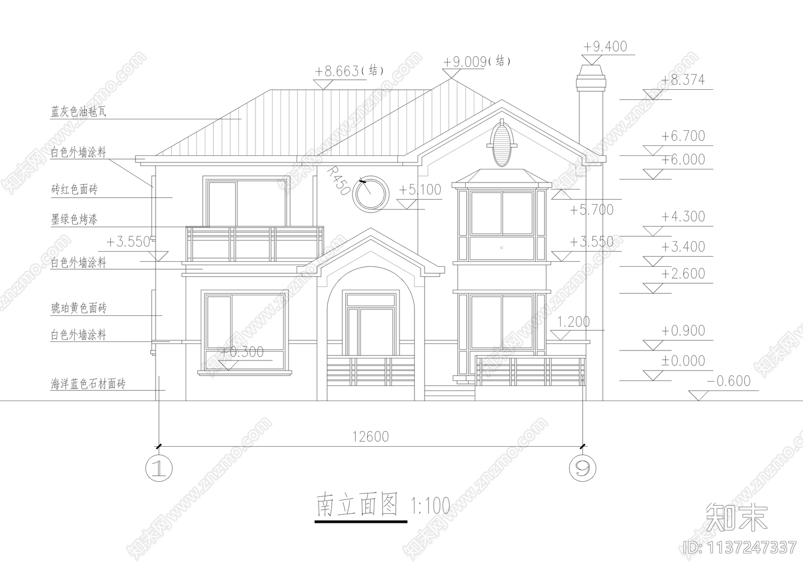 两层250平小别墅建筑施工图下载【ID:1137247337】
