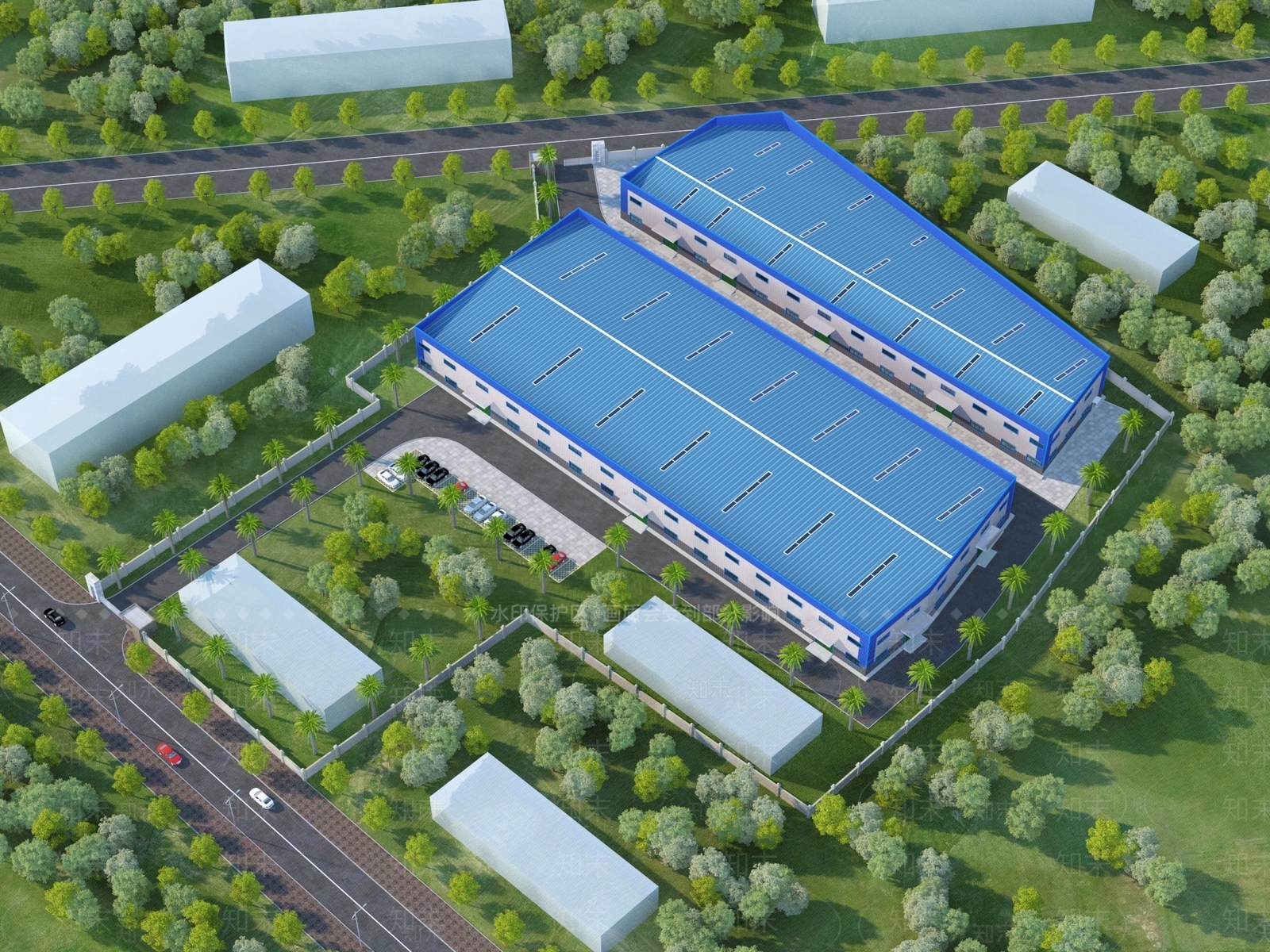 现代工业厂房3D模型下载【ID:1137248903】