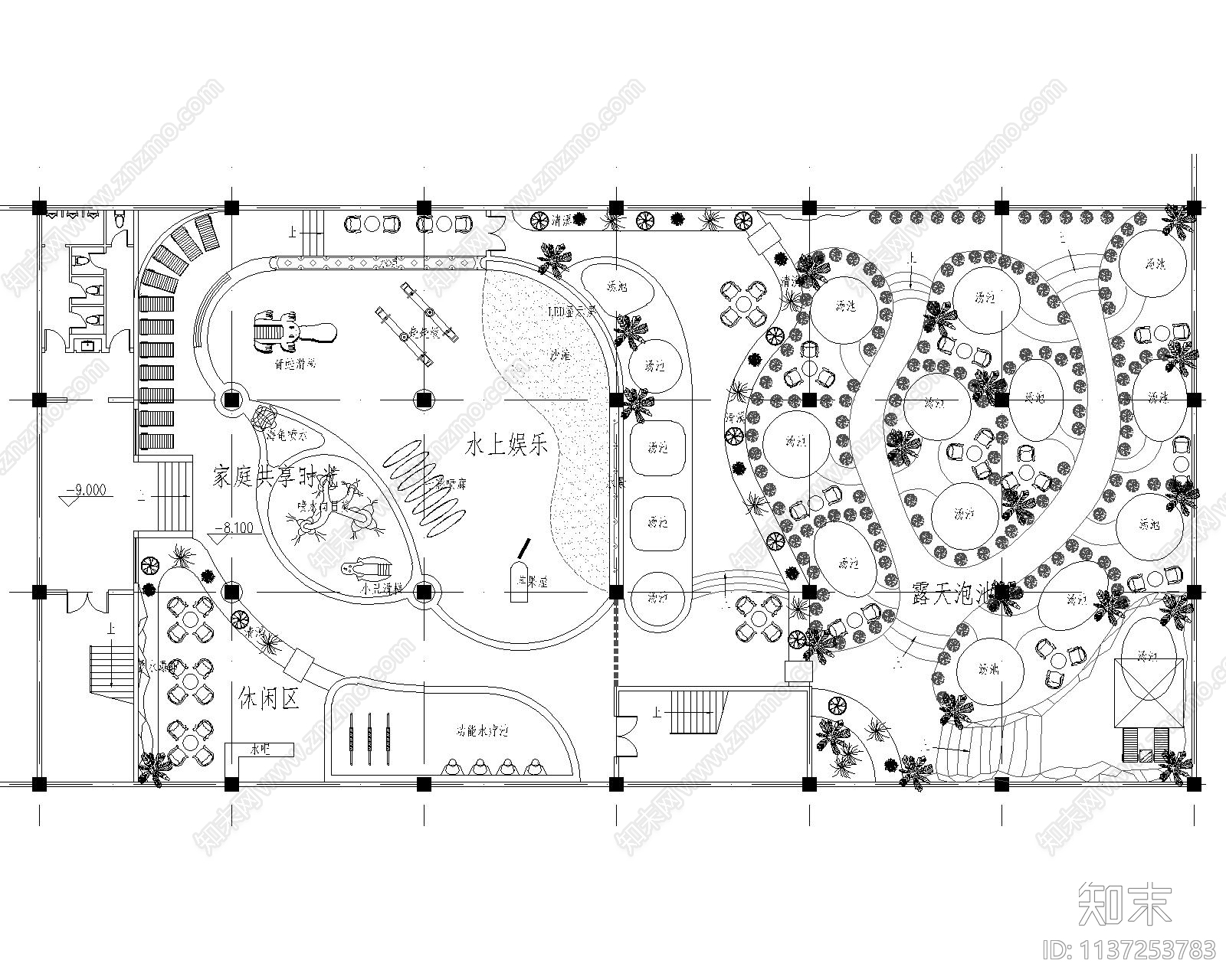江苏水漾间会所建筑景观施工图下载【ID:1137253783】