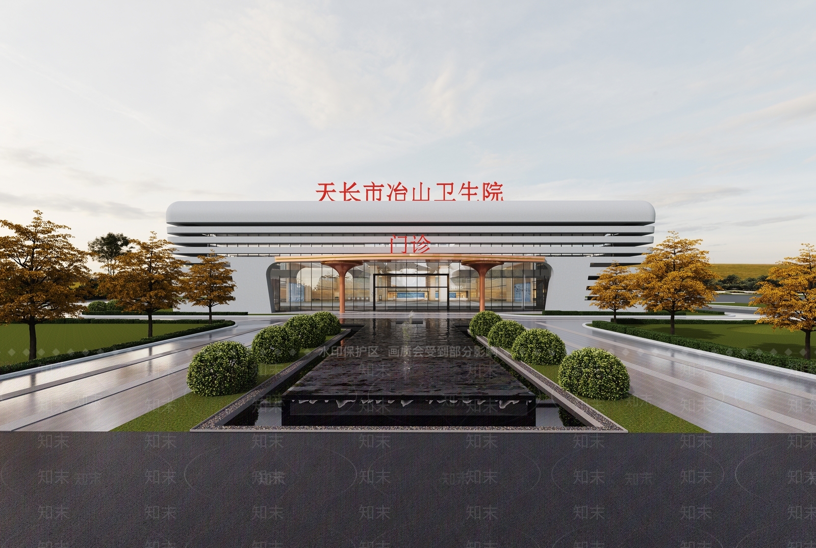 现代医疗建筑SU模型下载【ID:1137363004】