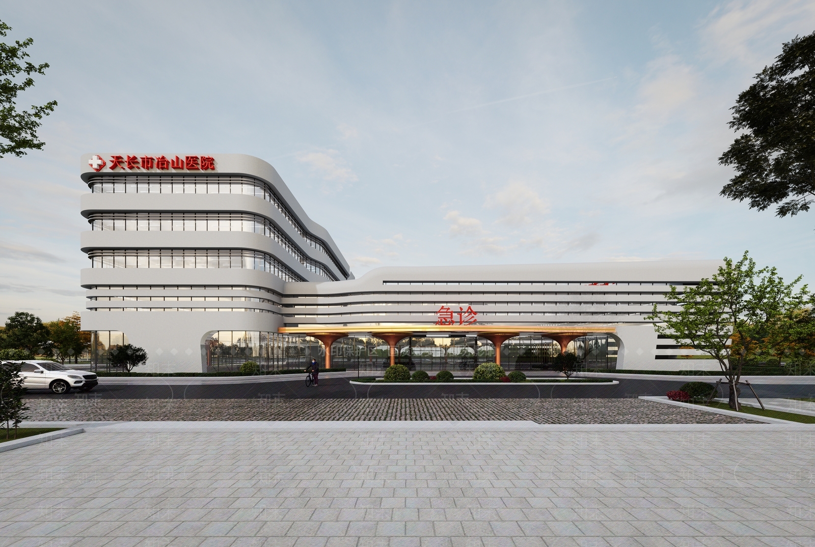 现代医疗建筑SU模型下载【ID:1137363004】