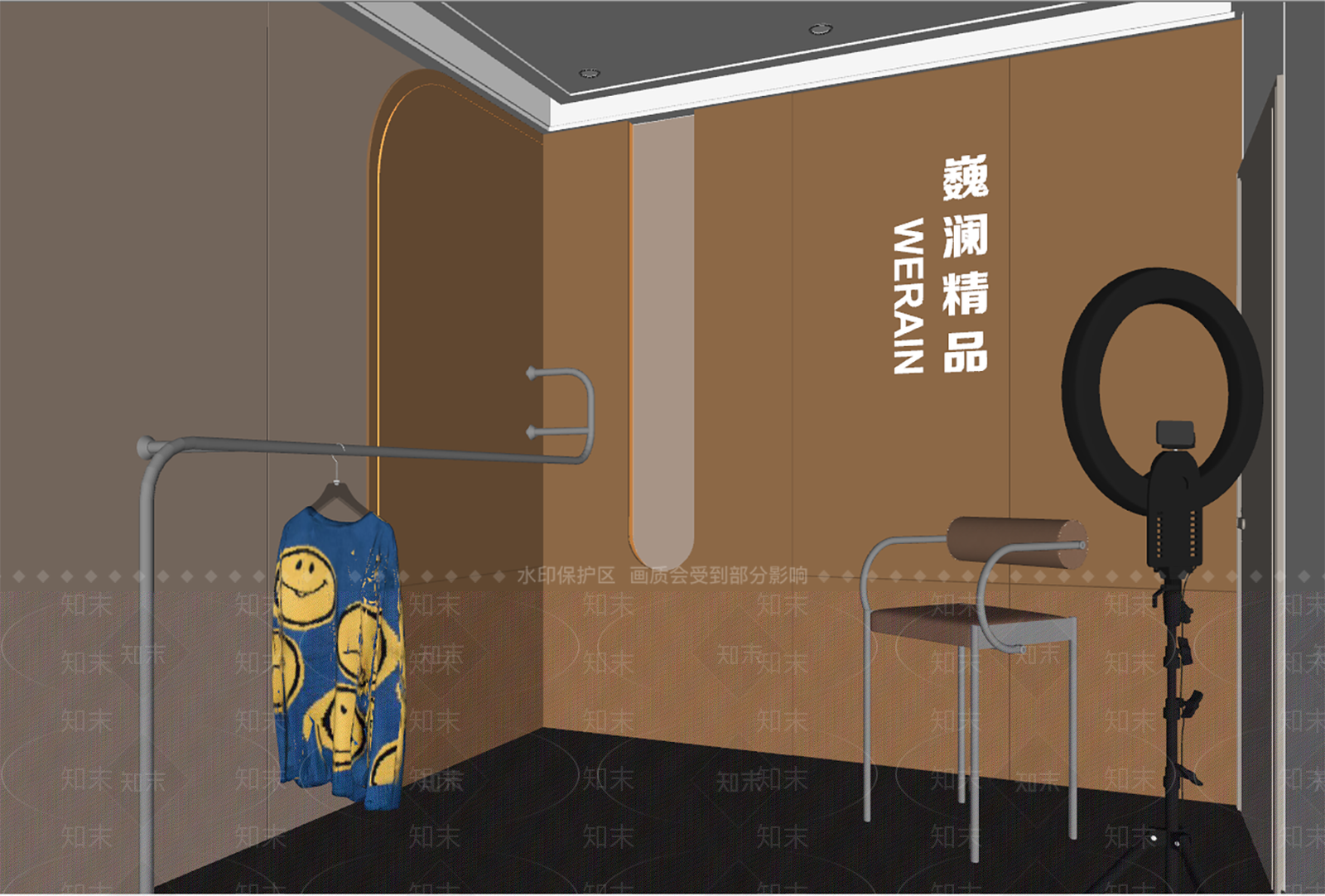 现代服装直播间SU模型下载【ID:1137262349】