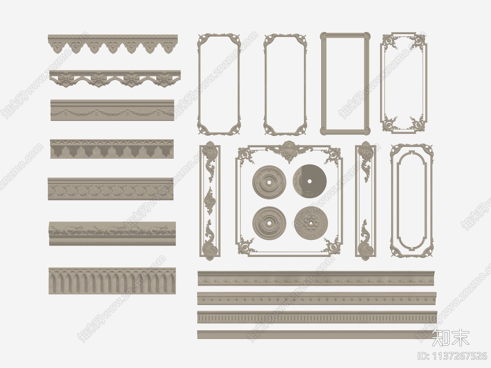 欧式雕花SU模型下载【ID:1137267526】