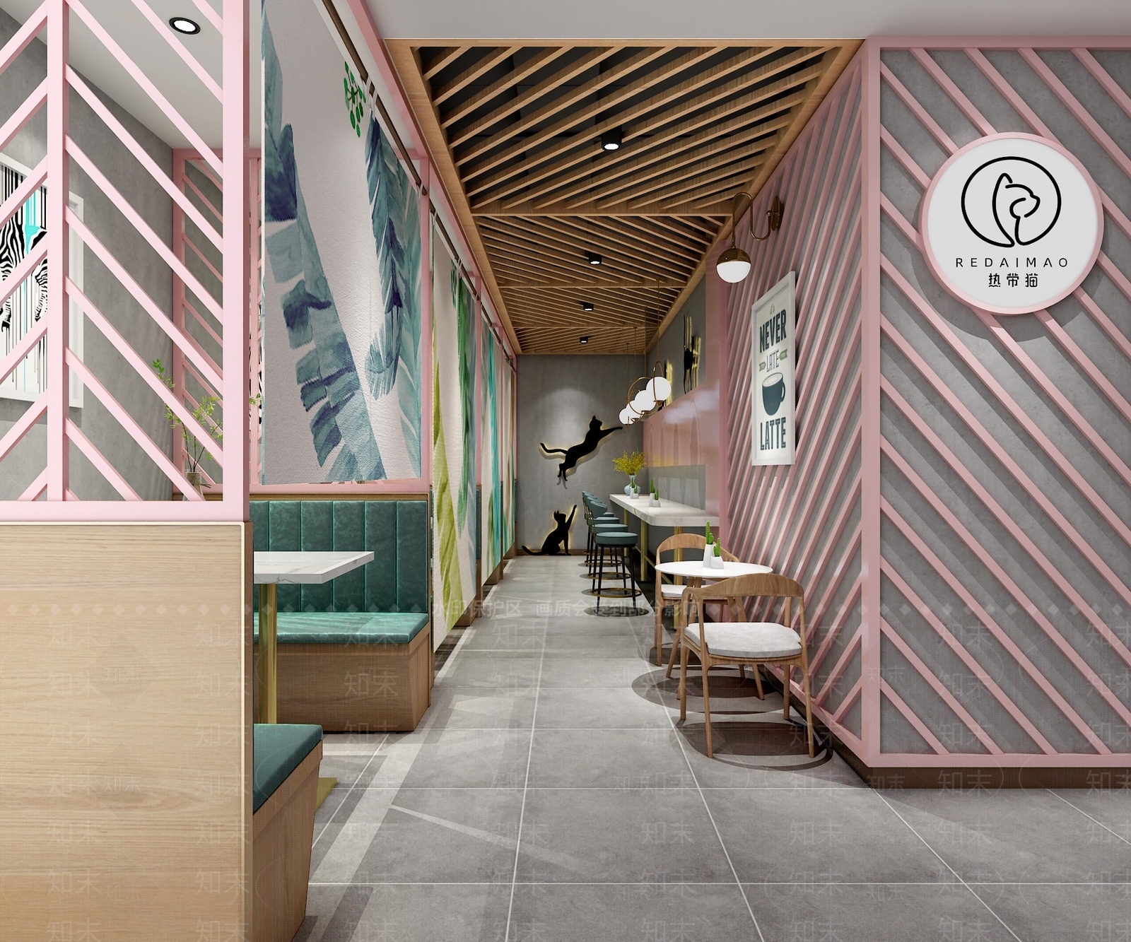 现代奶茶店3D模型下载【ID:1137267674】