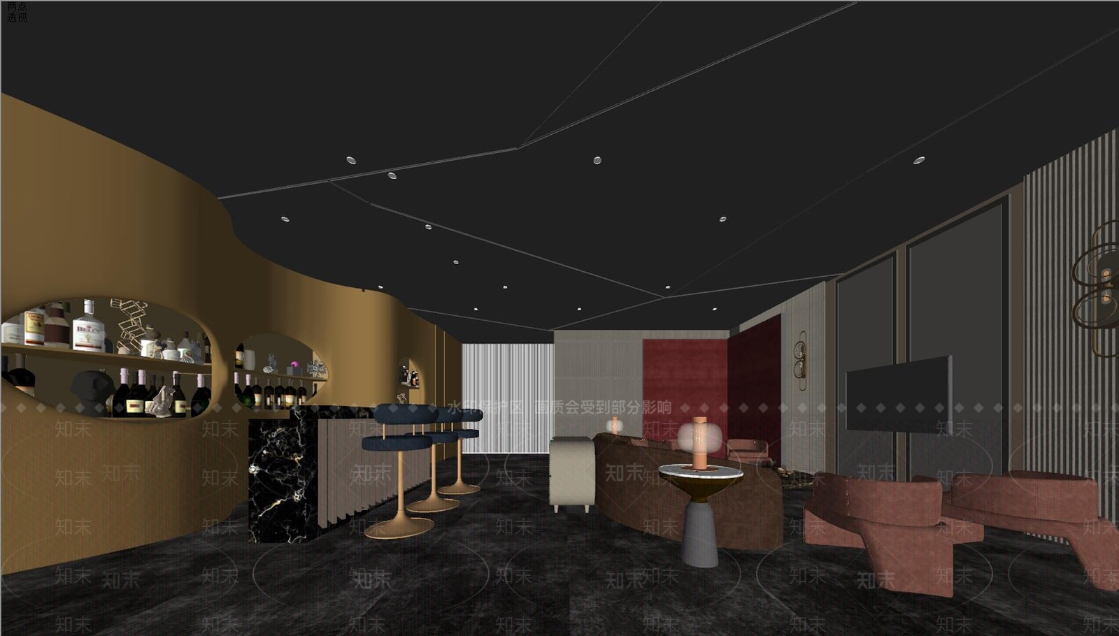 现代酒吧SU模型下载【ID:1137273420】
