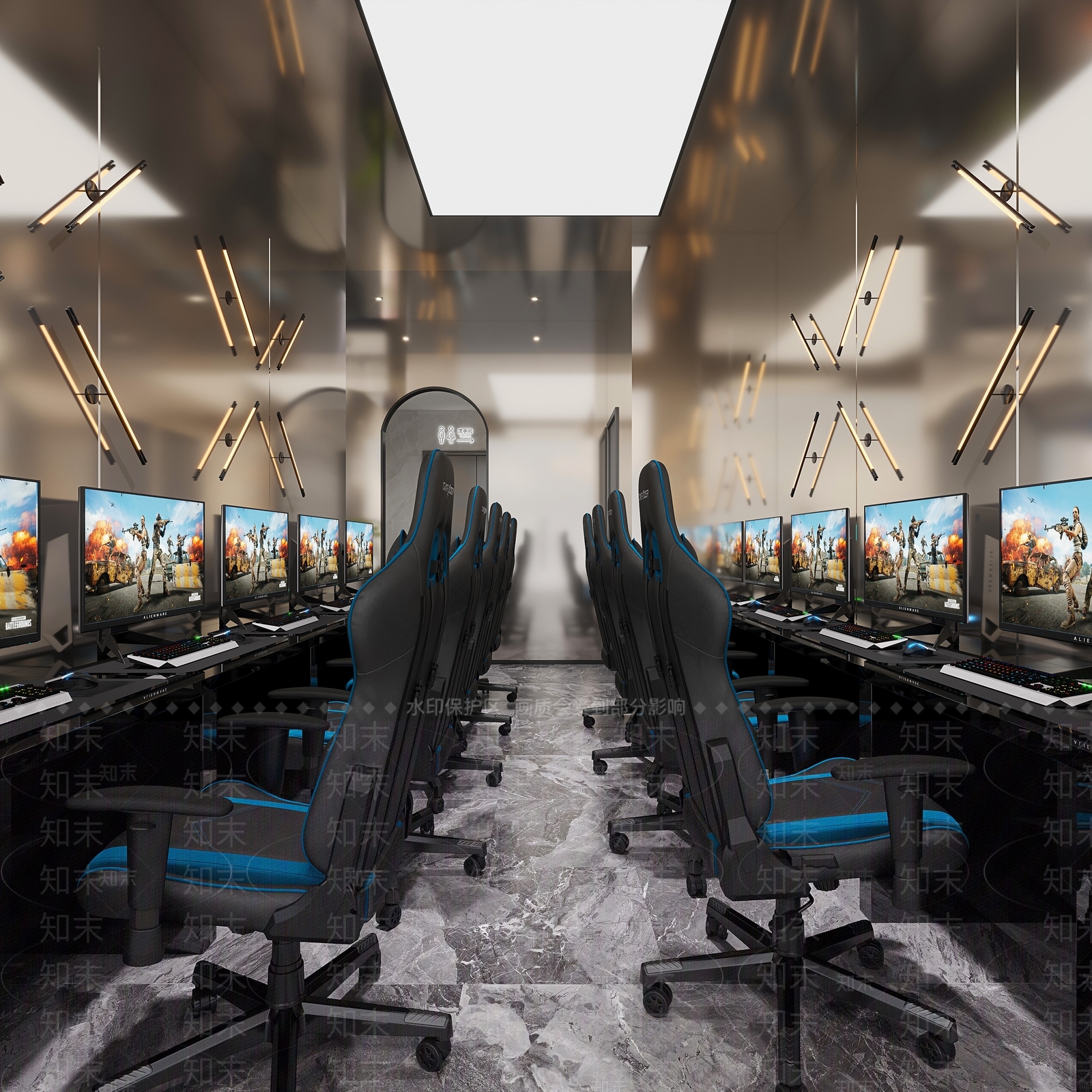 现代电竞网咖3D模型下载【ID:1137278819】