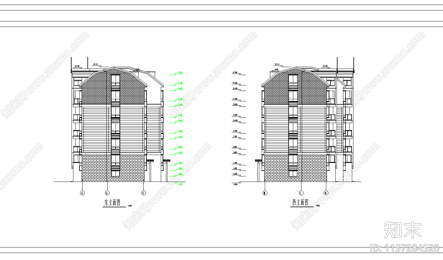 高级住宅小区建筑cad施工图下载【ID:1137284520】