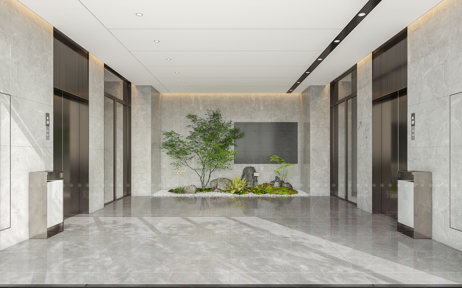 现代电梯间3D模型下载【ID:1137284707】