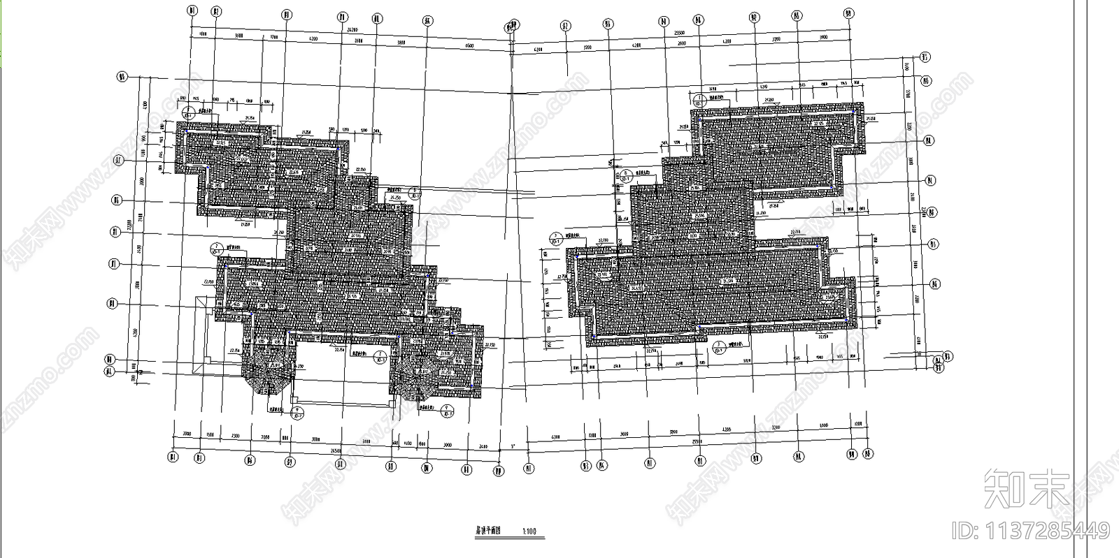 小康住宅建筑cad施工图下载【ID:1137285449】