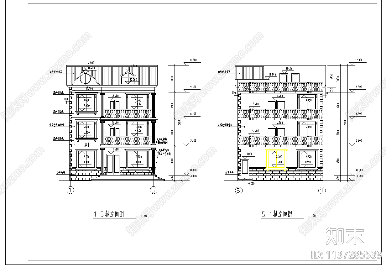 新农村住宅建筑cad施工图下载【ID:1137285539】