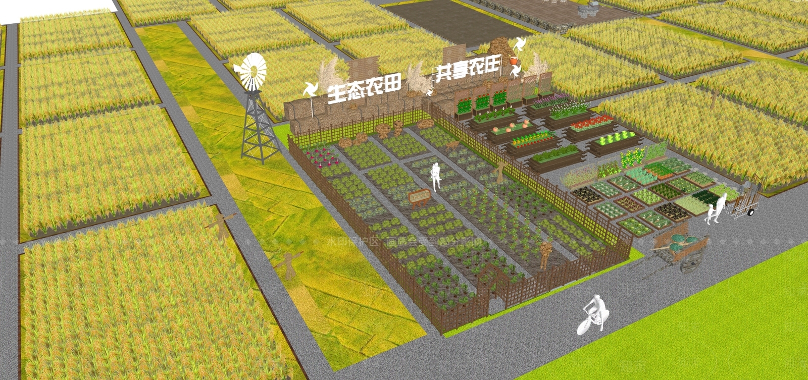 现代乡村公园SU模型下载【ID:1137289873】