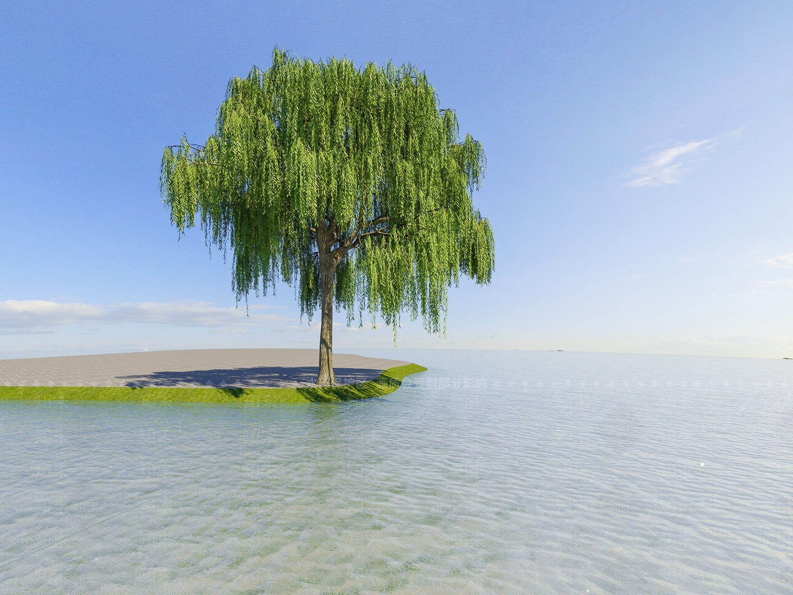 垂柳3D模型下载【ID:1137297143】