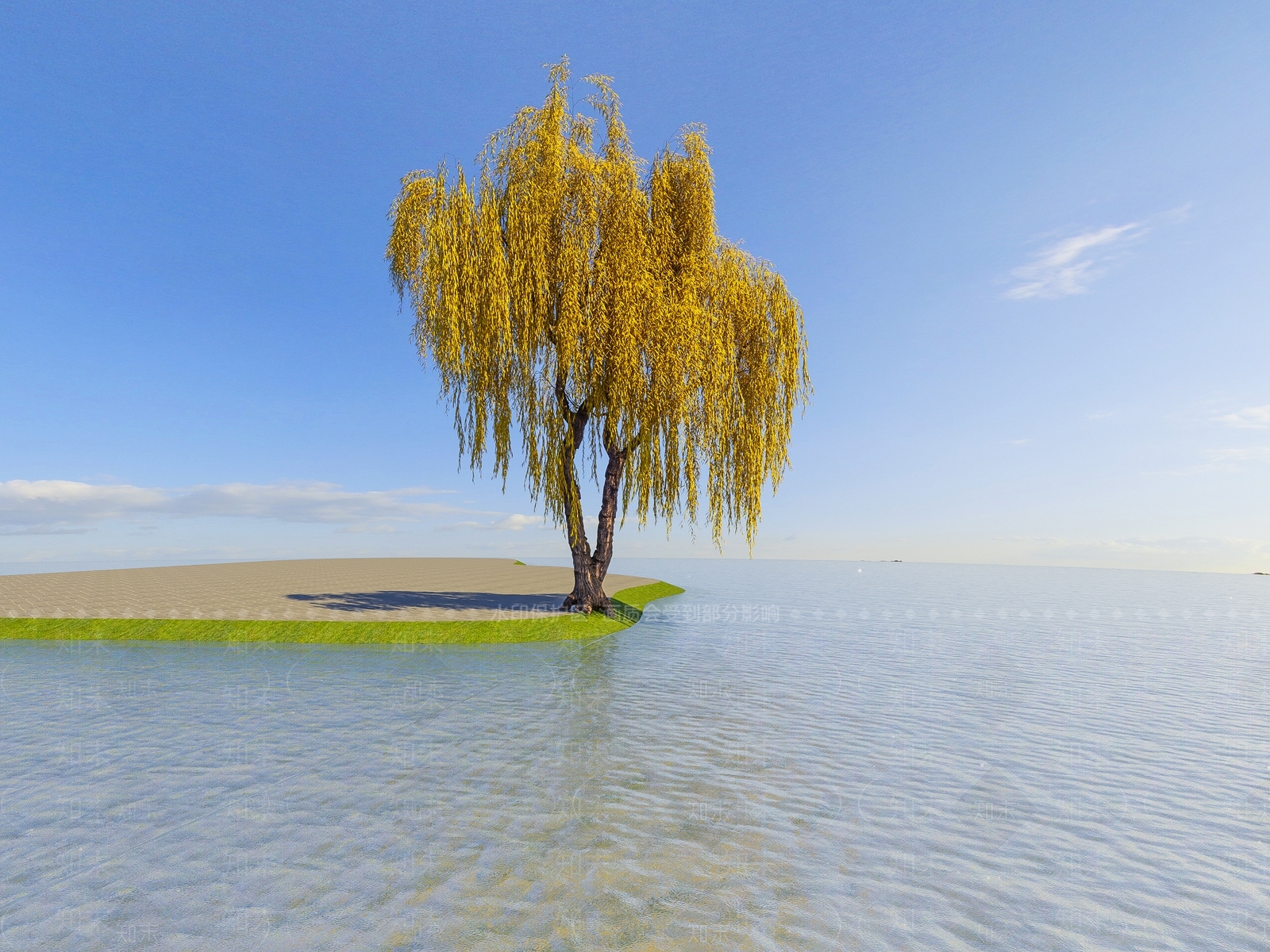 垂柳3D模型下载【ID:1137298189】