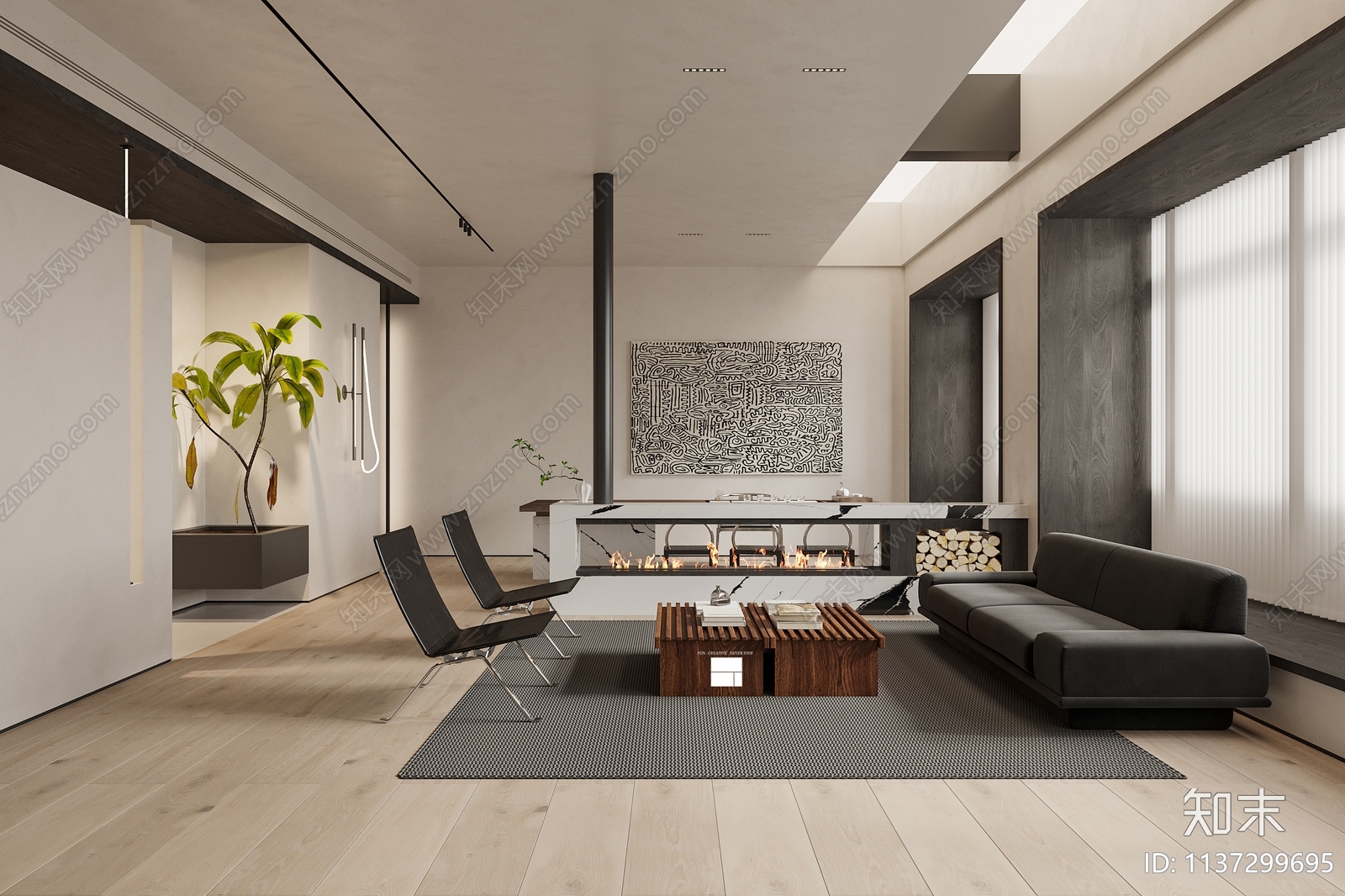 现代办公室cad施工图下载【ID:1137299695】