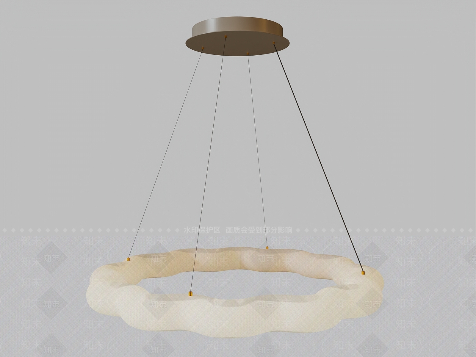 现代云朵吊灯3D模型下载【ID:1137305622】