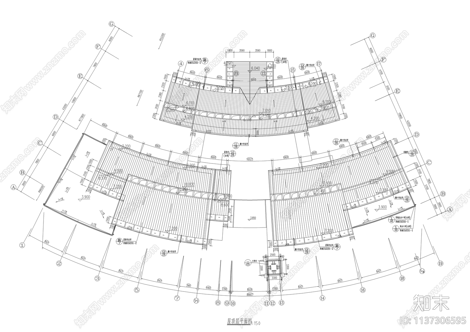 新中式高档会所全套建筑cad施工图下载【ID:1137306595】