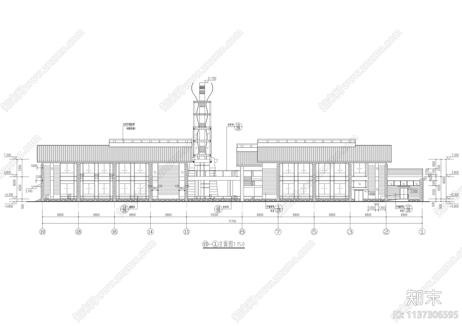 新中式高档会所全套建筑cad施工图下载【ID:1137306595】