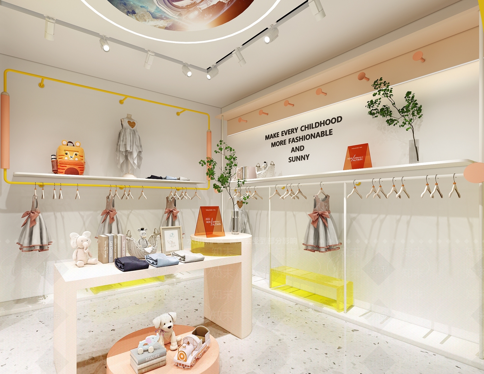 现代儿童服装店3D模型下载【ID:1137307770】