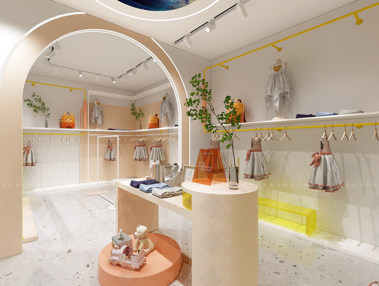 现代儿童服装店3D模型下载【ID:1137307770】