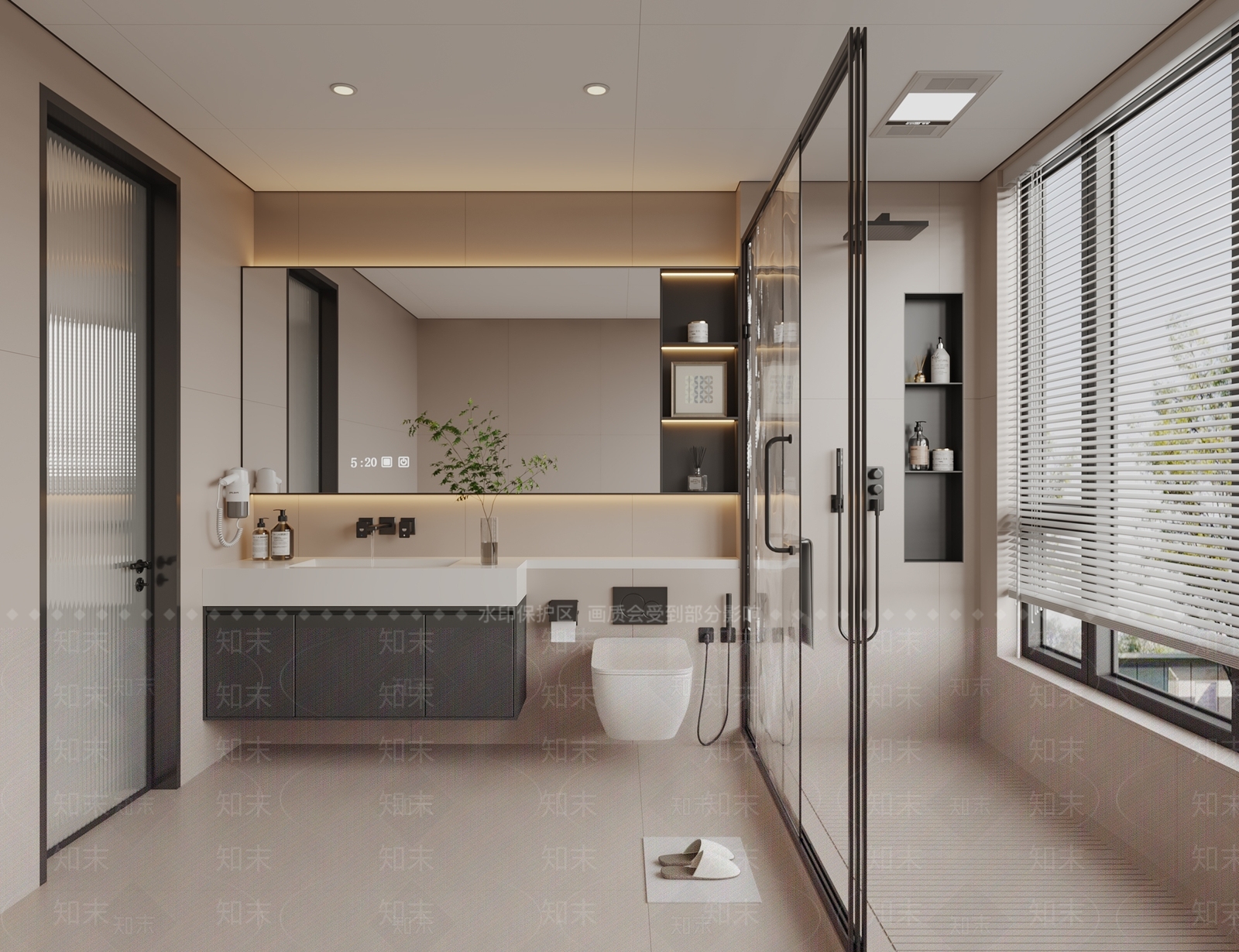 现代卫生间3D模型下载【ID:1137308104】