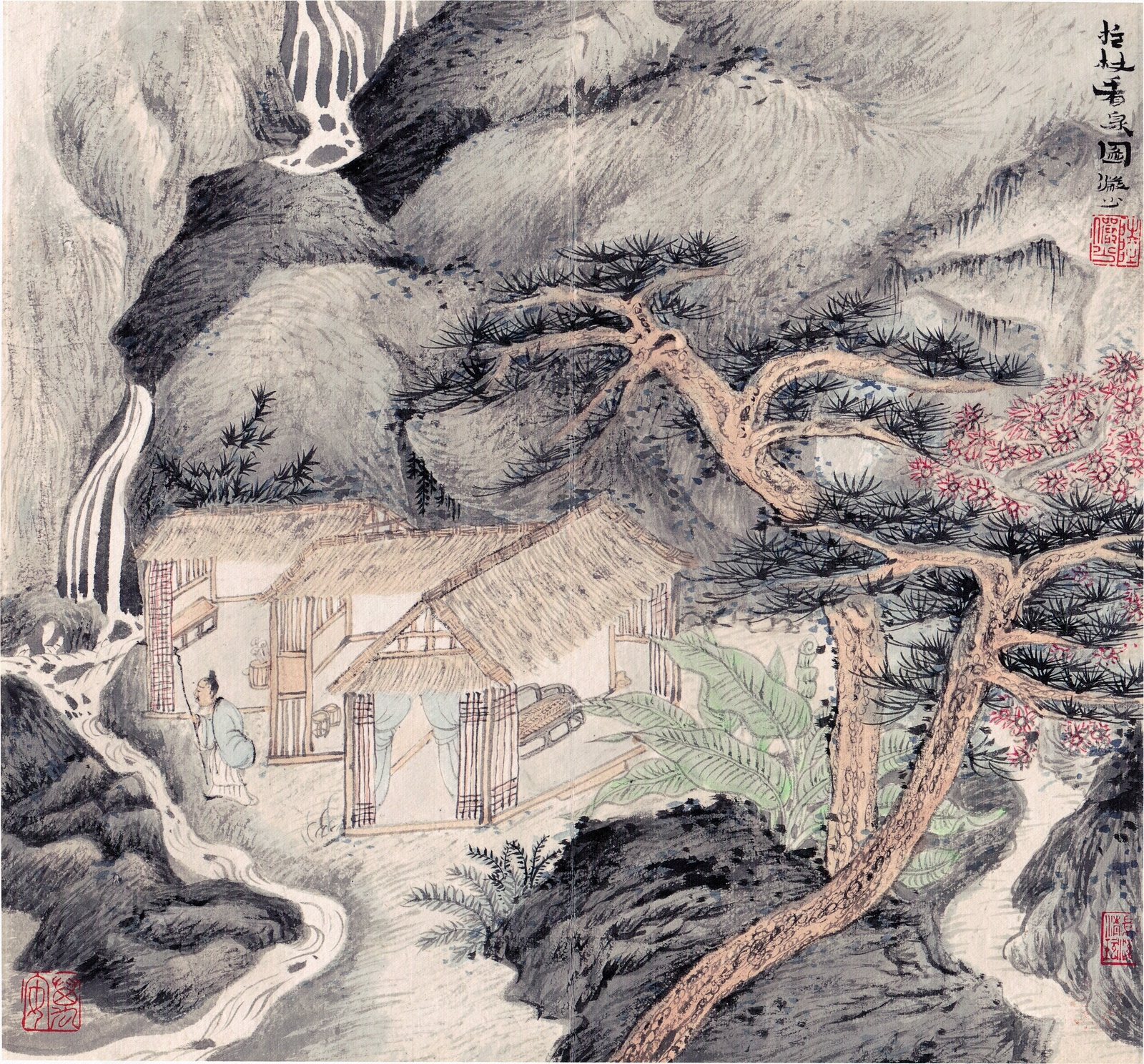 柱杖看泉贴图下载【ID:1137315108】