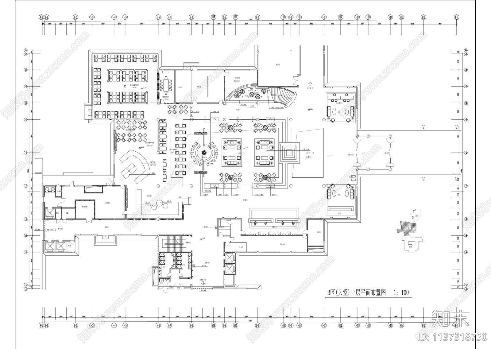 五星级园林酒店全套装修施工图下载【ID:1137318750】