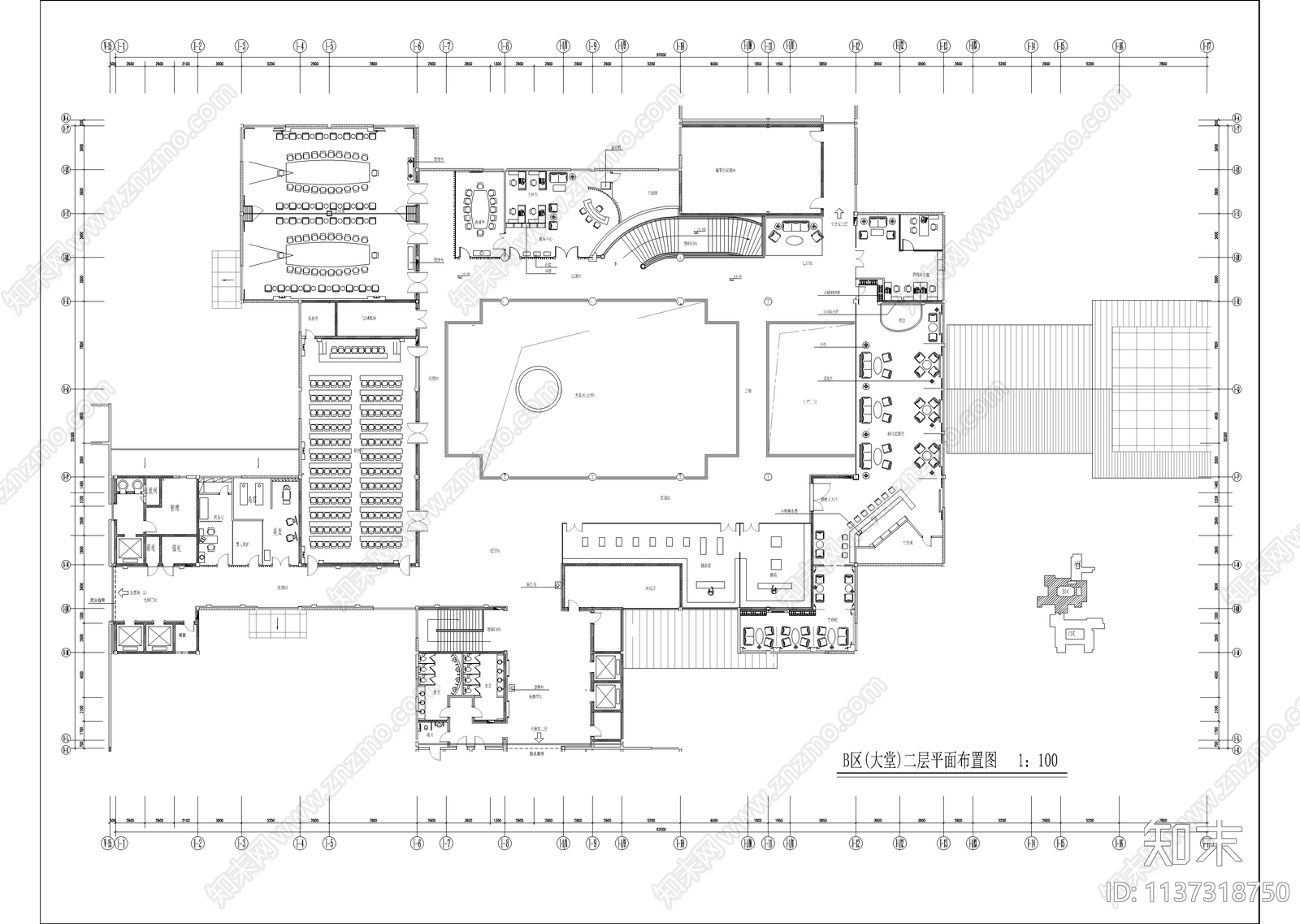五星级园林酒店全套装修cad施工图下载【ID:1137318750】