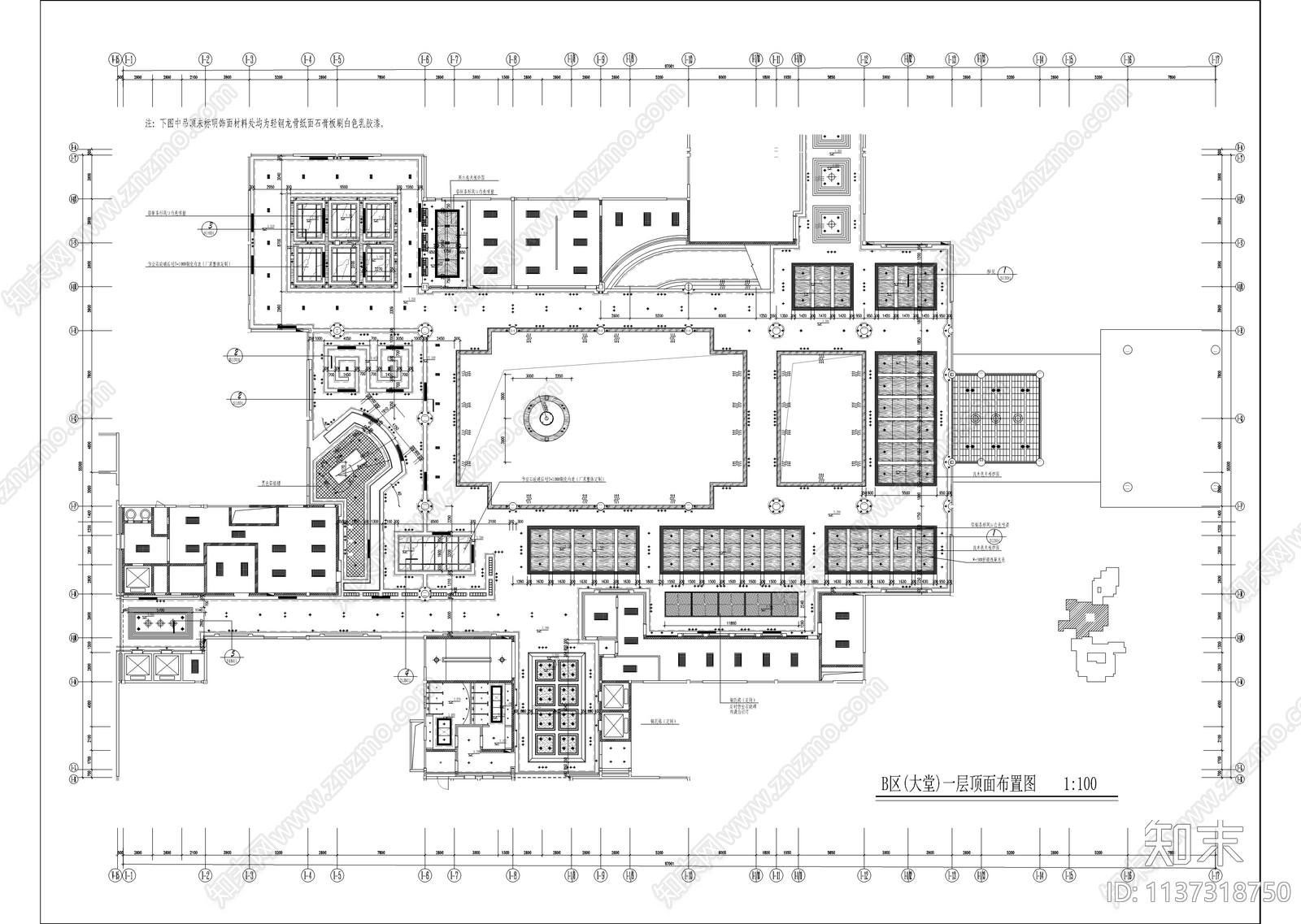 五星级园林酒店全套装修cad施工图下载【ID:1137318750】